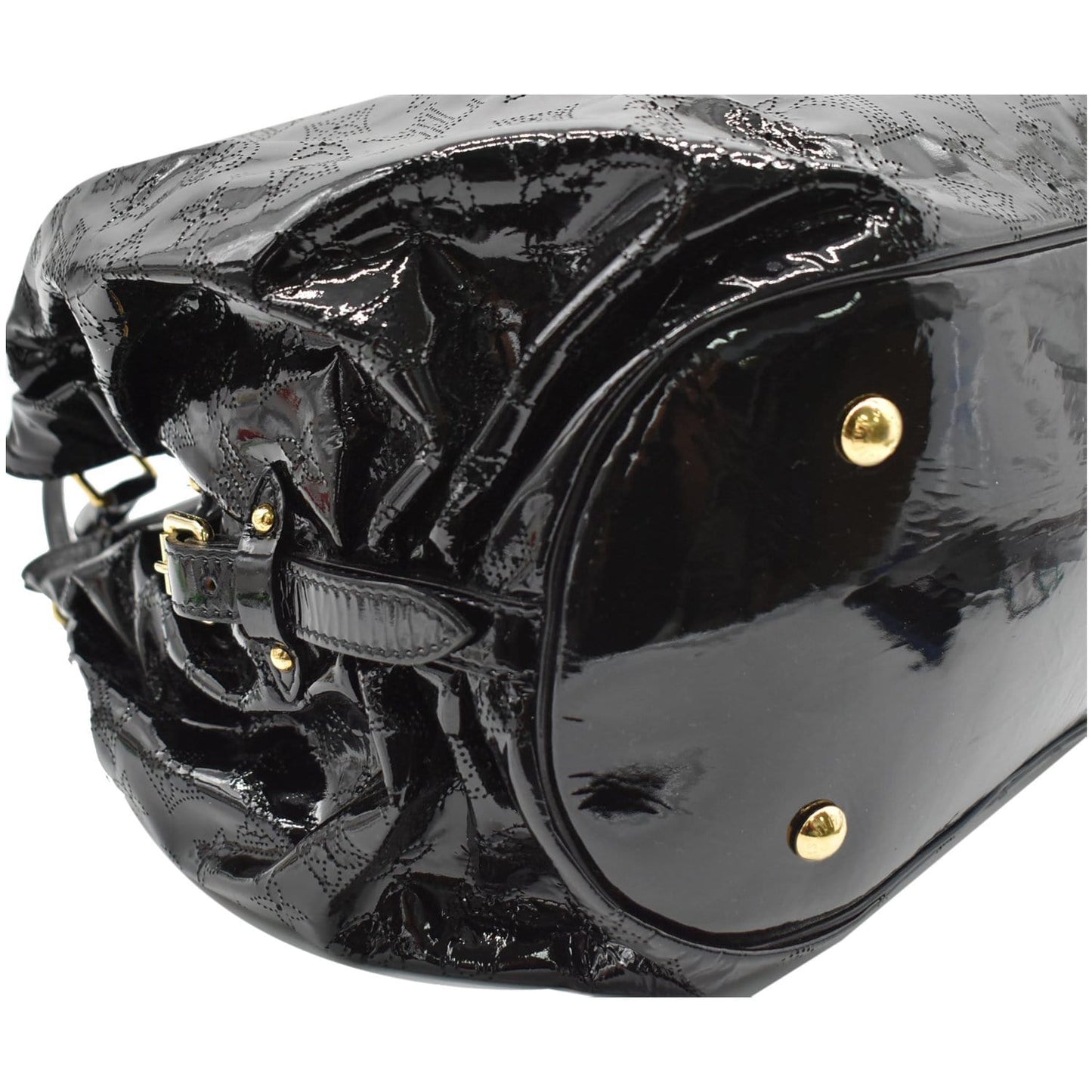 LOUIS VUITTON Surya Mahina XL Limited Edition Black Patent Leather Hobo Bag Black