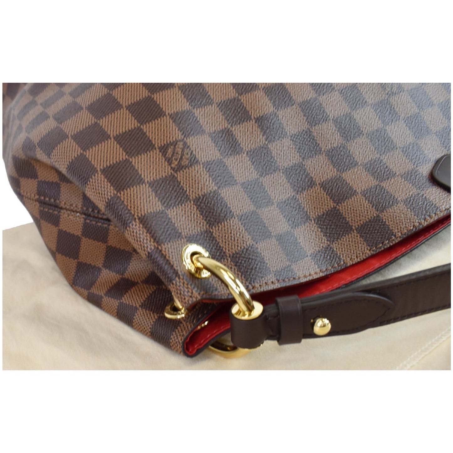 LOUIS VUITTON Graceful MM Damier Ebene Shoulder Bag Brown
