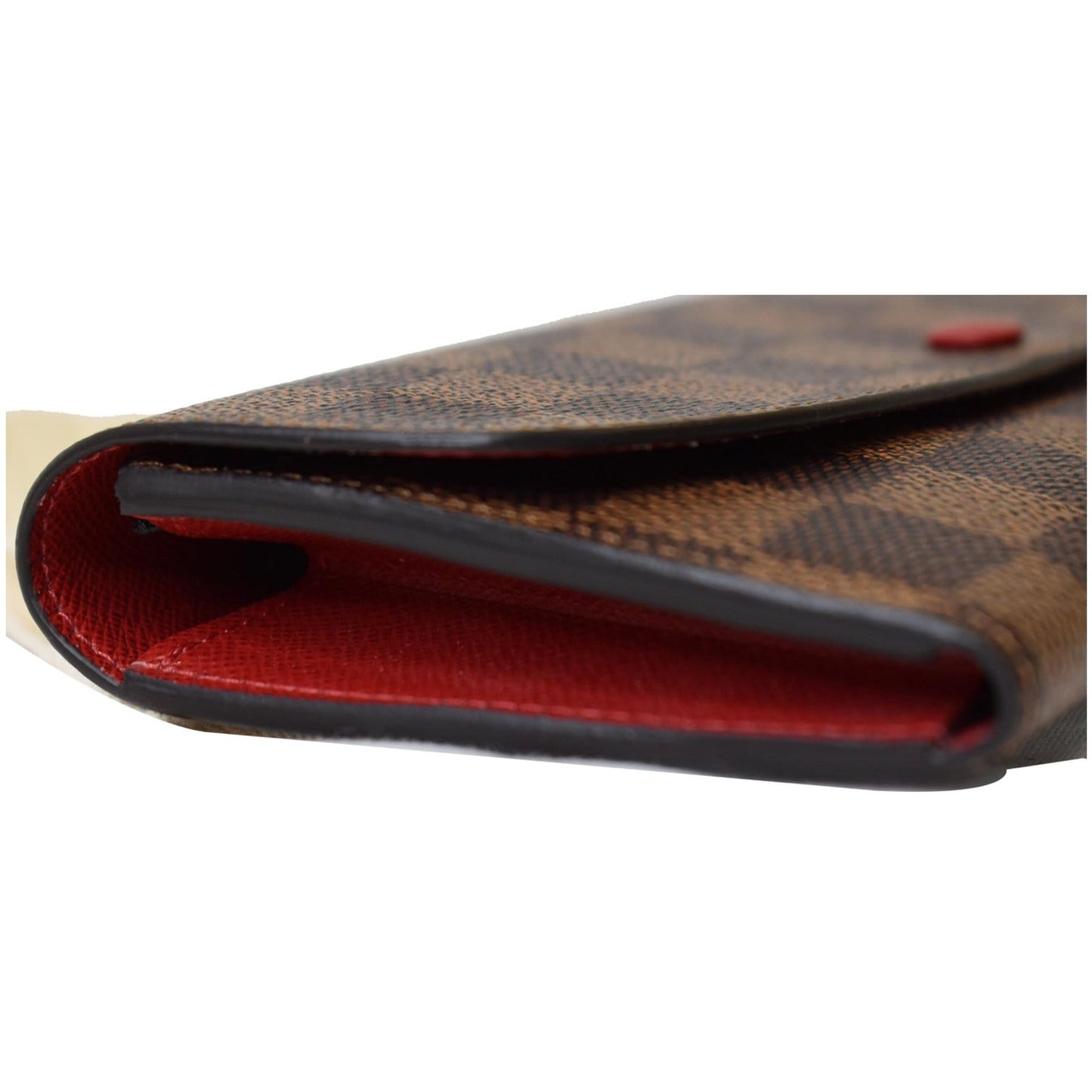 LOUIS VUITTON Damier Ebene Sarah Wallet Brown