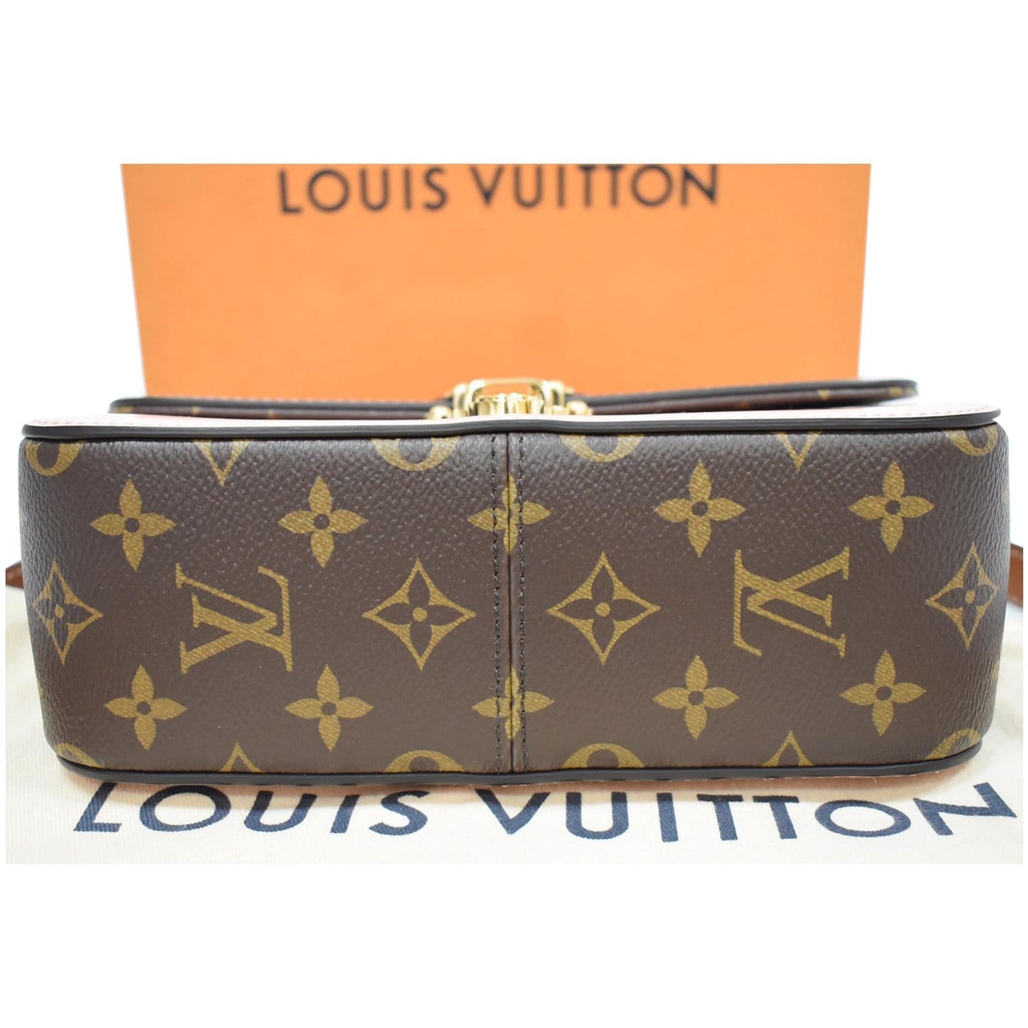 LOUIS VUITTON Cherrywood BB Patent Leather Shoulder Bag Rose Ballerine