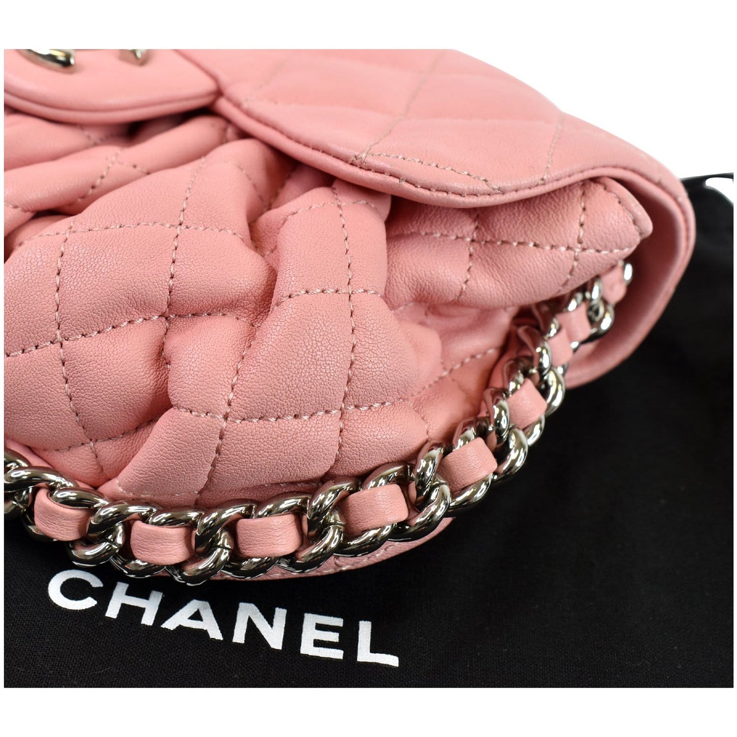 Chanel Chain Around Messenger Calfskin Crossbody Bag Pink