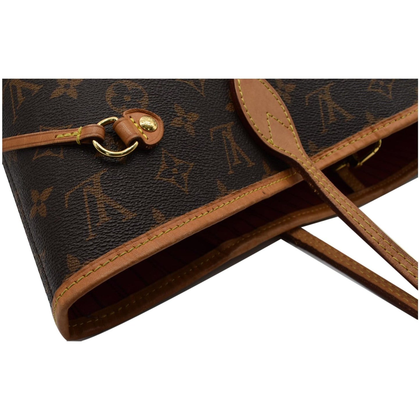LOUIS VUITTON Neverfull MM Monogram Canvas Tote Bag Brown