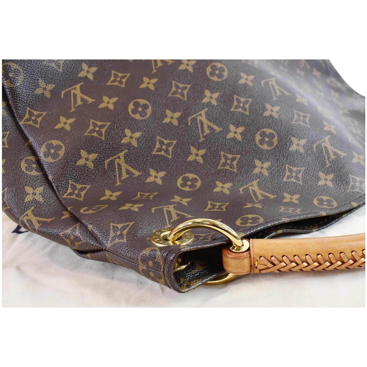 LOUIS VUITTON Artsy MM Monogram Canvas Shoulder Bag Brown