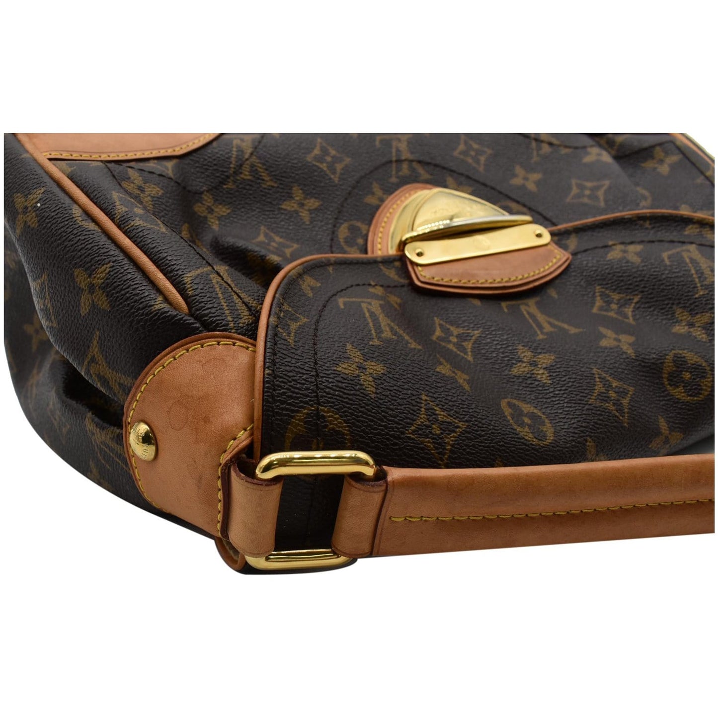 LOUIS VUITTON Beverly MM Monogram Canvas Satchel Bag Brown