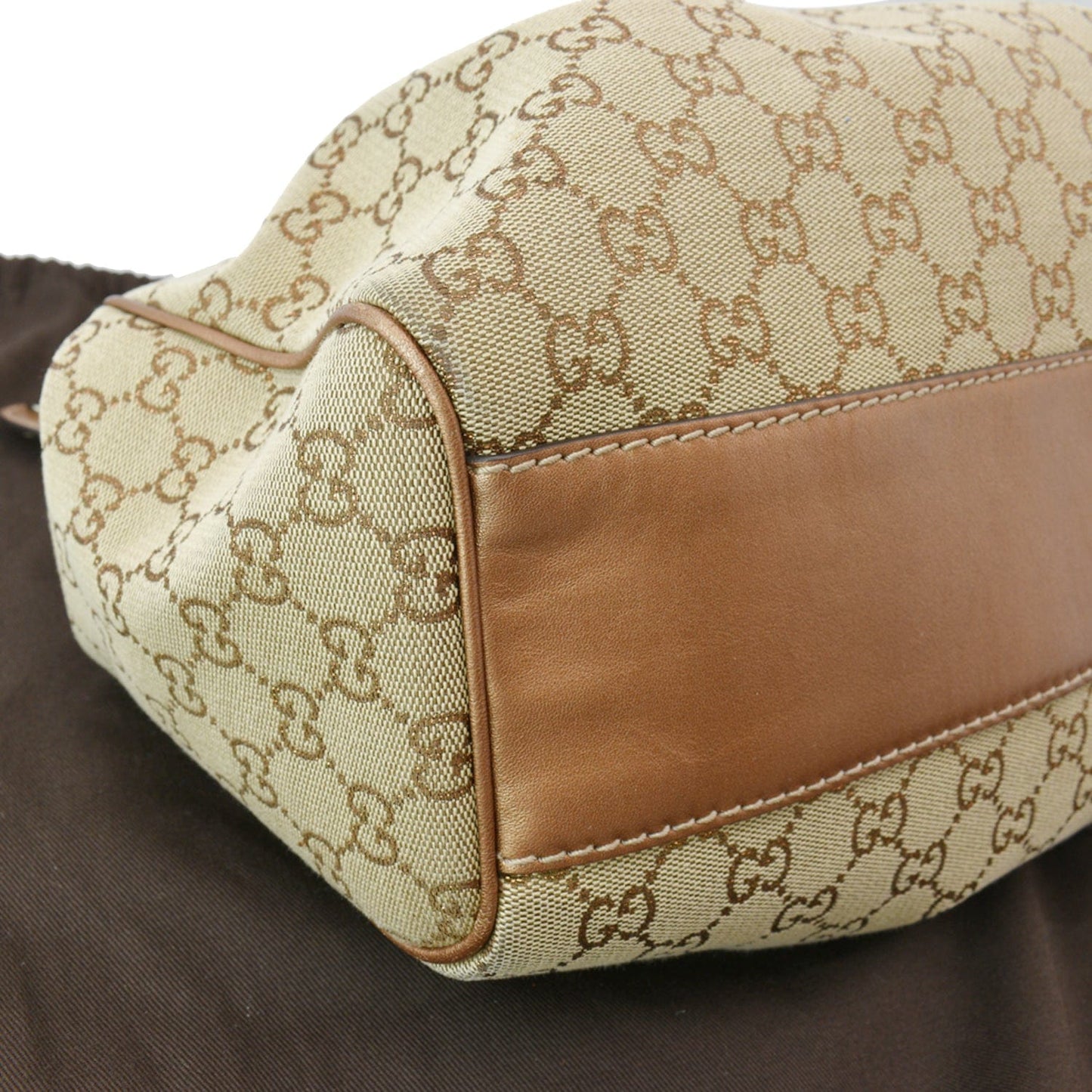 GUCCI Sukey Medium GG Canvas Tote Bag Beige 211944