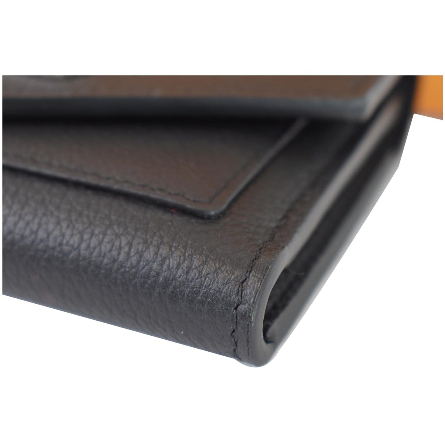 LOUIS VUITTON Mylockme Compact Leather Wallet Black