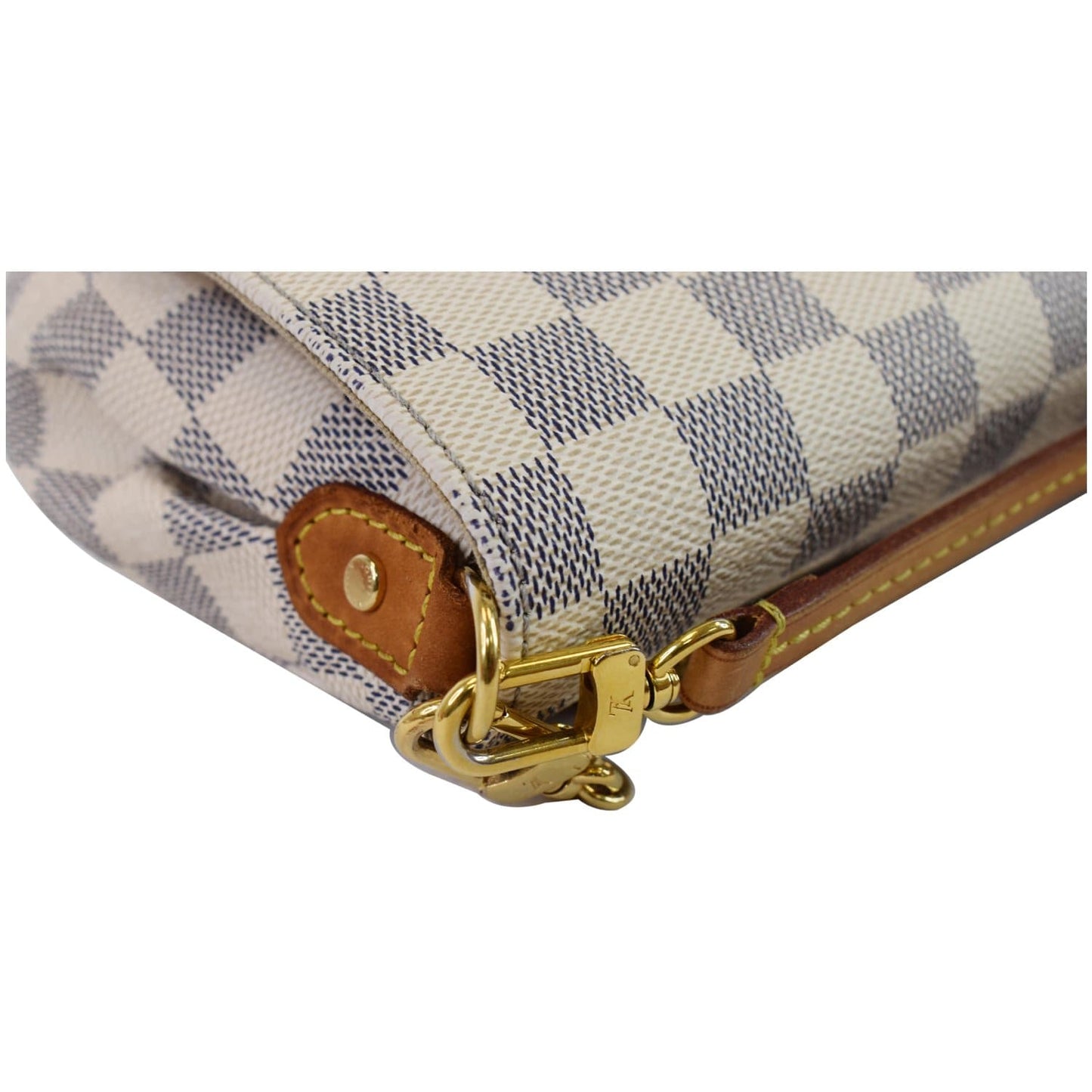 LOUIS VUITTON Favorite MM Damier Azur Crossbody Bag White