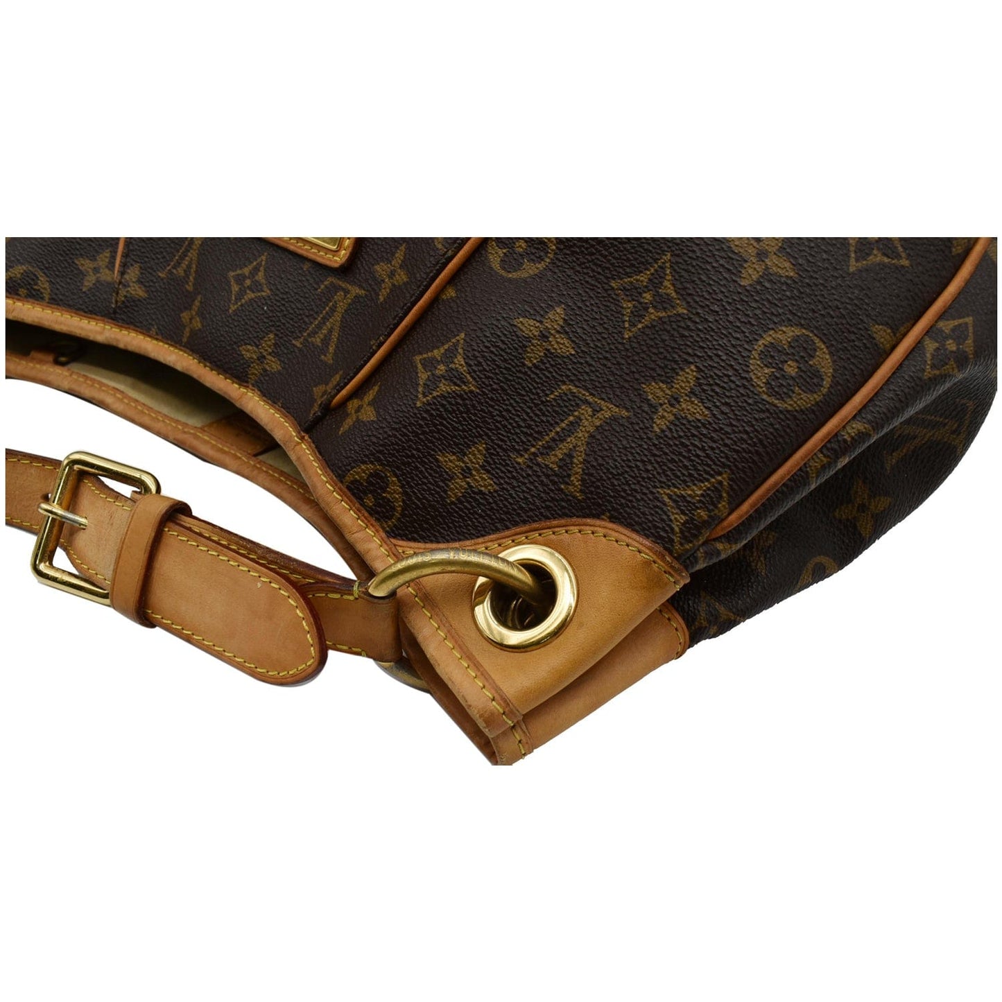LOUIS VUITTON Galliera PM Monogram Canvas Shoulder Bag Brown