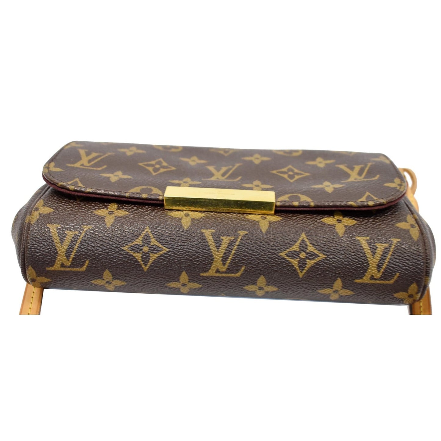 LOUIS VUITTON Favorite PM Monogram Canvas Crossbody Bag Brown