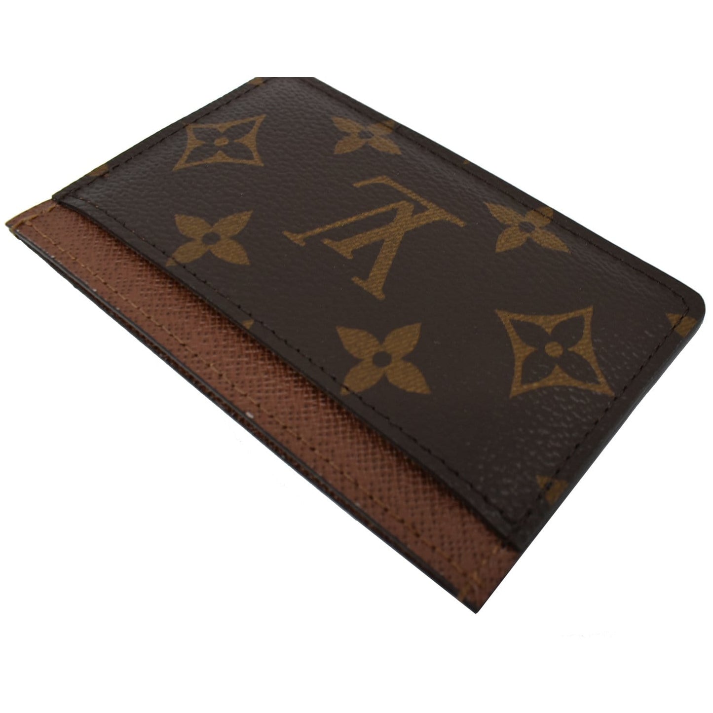 LOUIS VUITTON Monogram Canvas Card Holder Brown