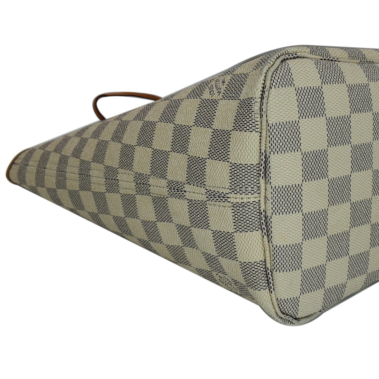 LOUIS VUITTON Neverfull MM Damier Azur Tote Bag Rose Ballerine
