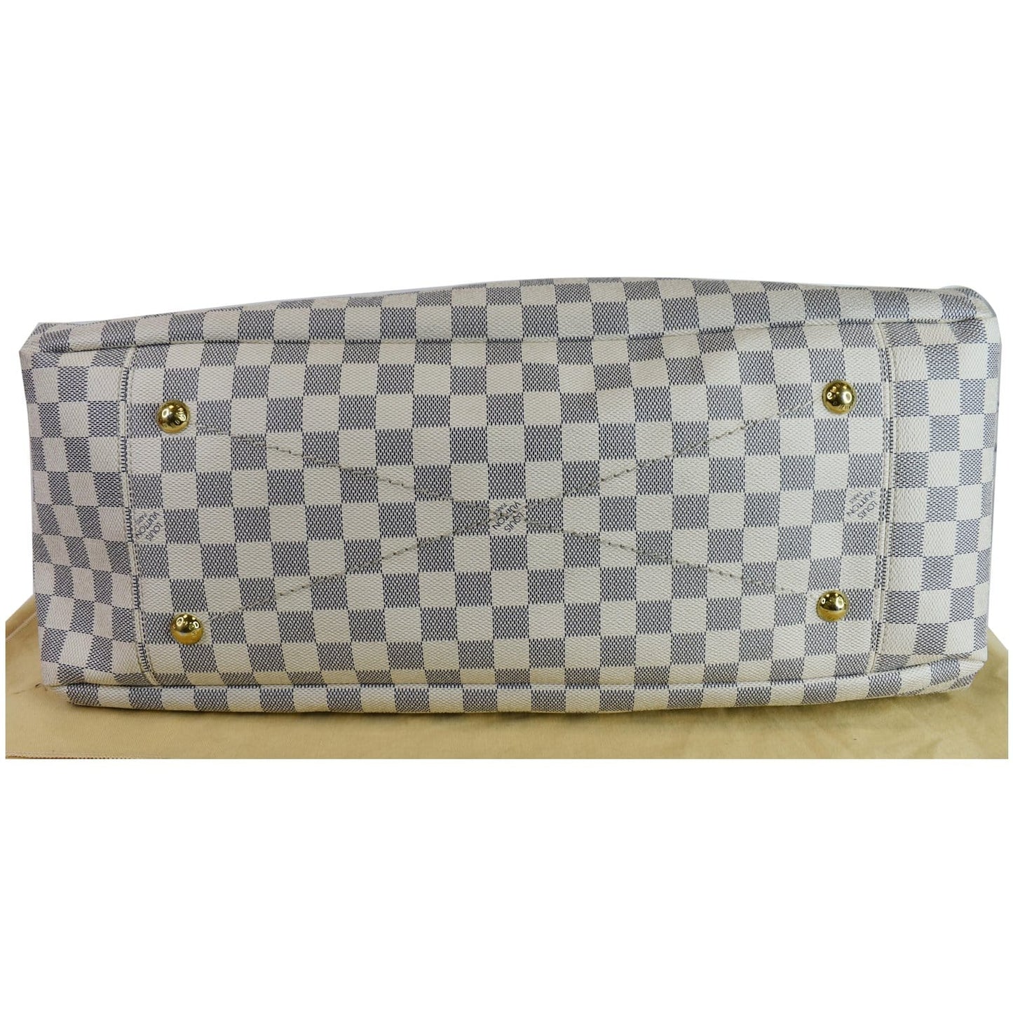 LOUIS VUITTON Artsy GM Damier Azur Shoulder Bag White
