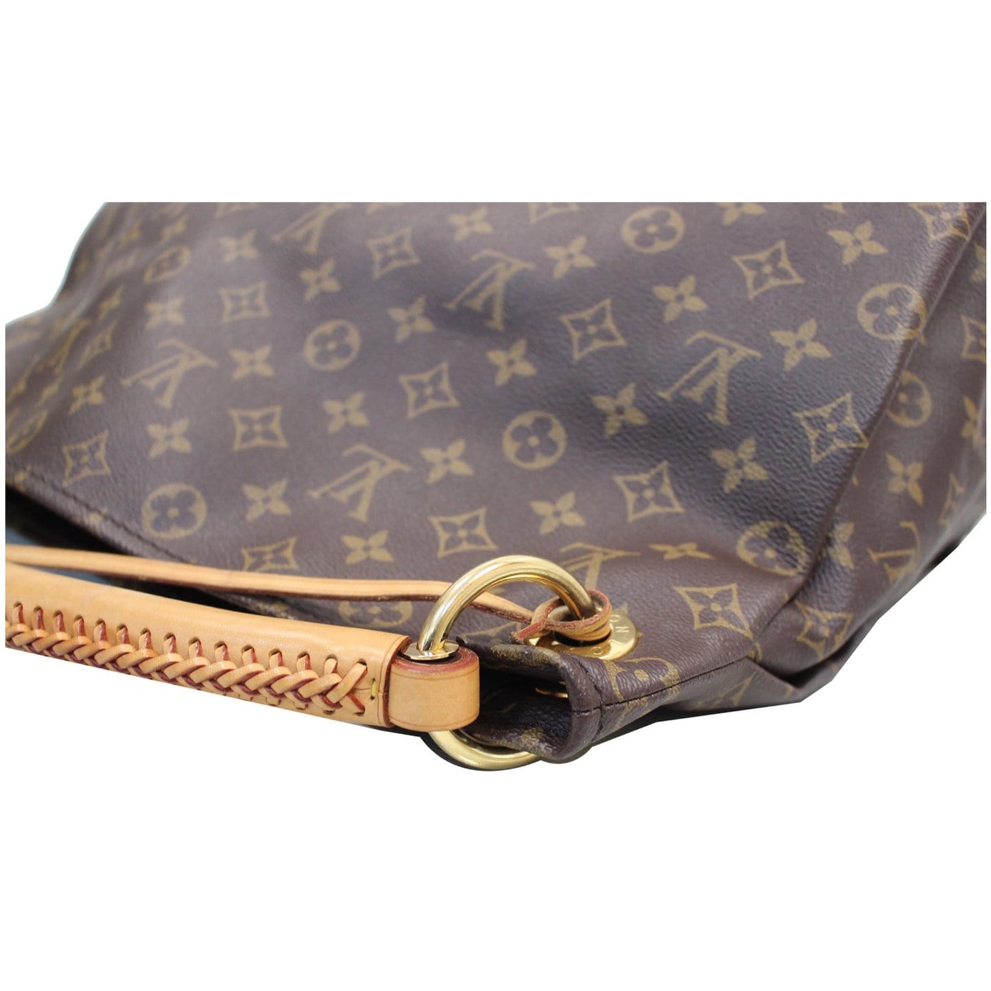 LOUIS VUITTON Artsy MM Monogram Canvas Shoulder Bag Brown