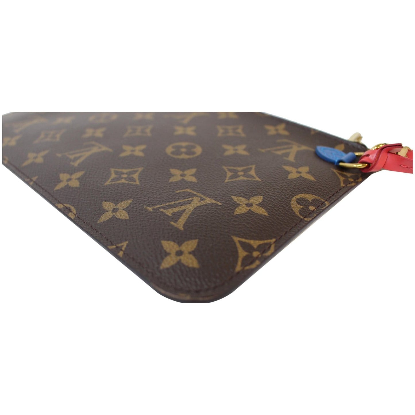 LOUIS VUITTON Pochette Wristlet Pouch Monogram Canvas Neverfull Totem MM Brown