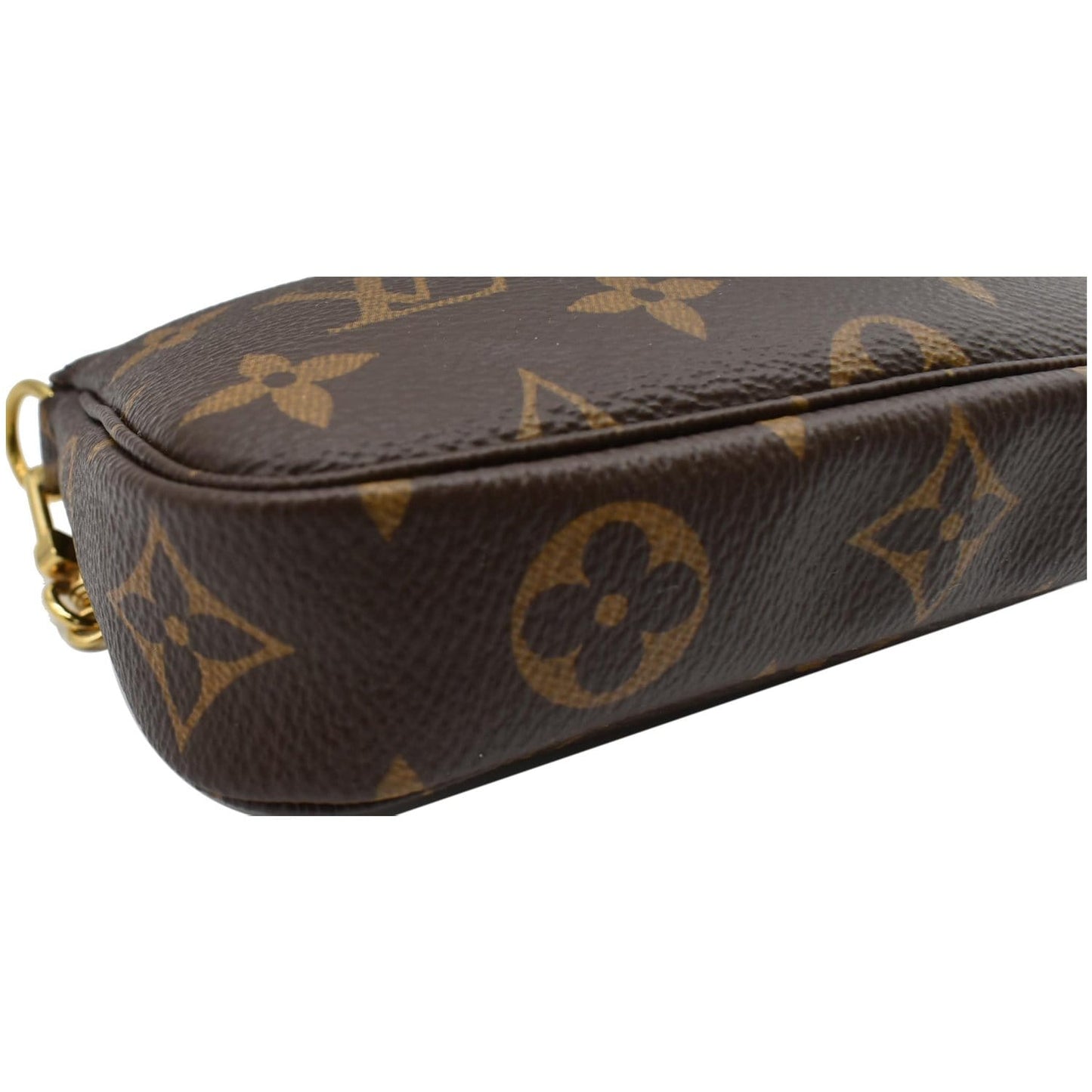 LOUIS VUITTON  Mini Pochette Monogram Canvas Accessoires Pouch Brown