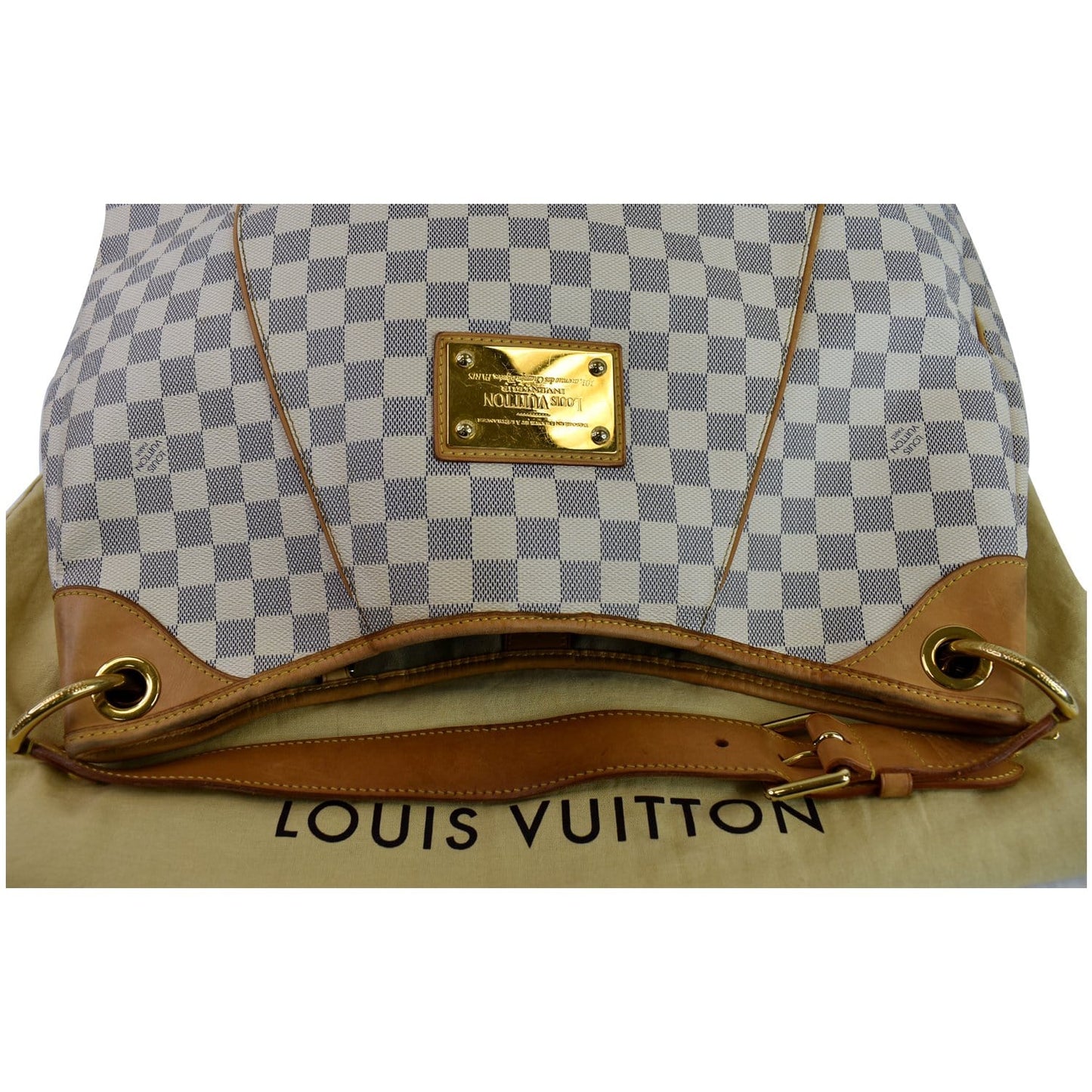 LOUIS VUITTON Galliera GM Damier Azur Shoulder Bag White