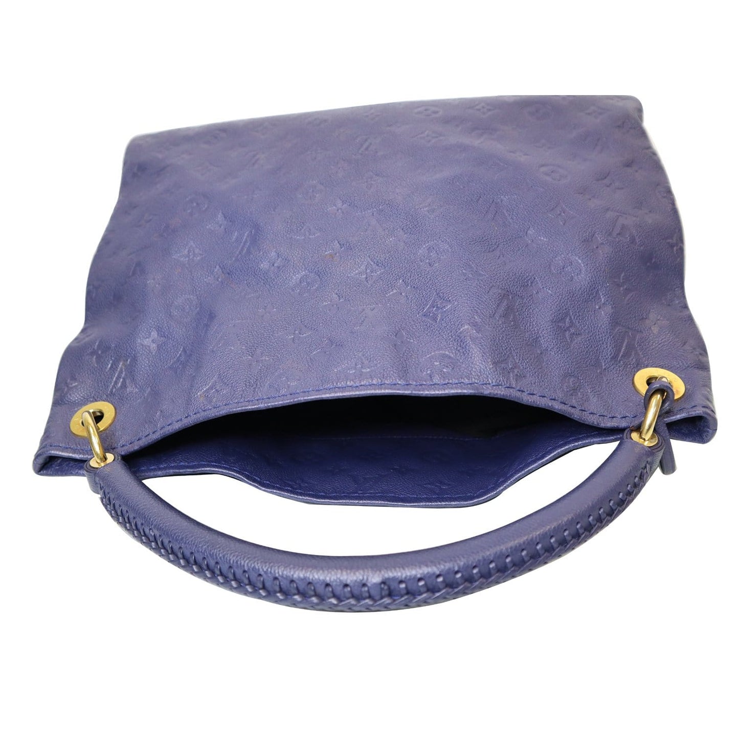 LOUIS VUITTON Artsy MM Empreinte Leather Shoulder Bag Blue