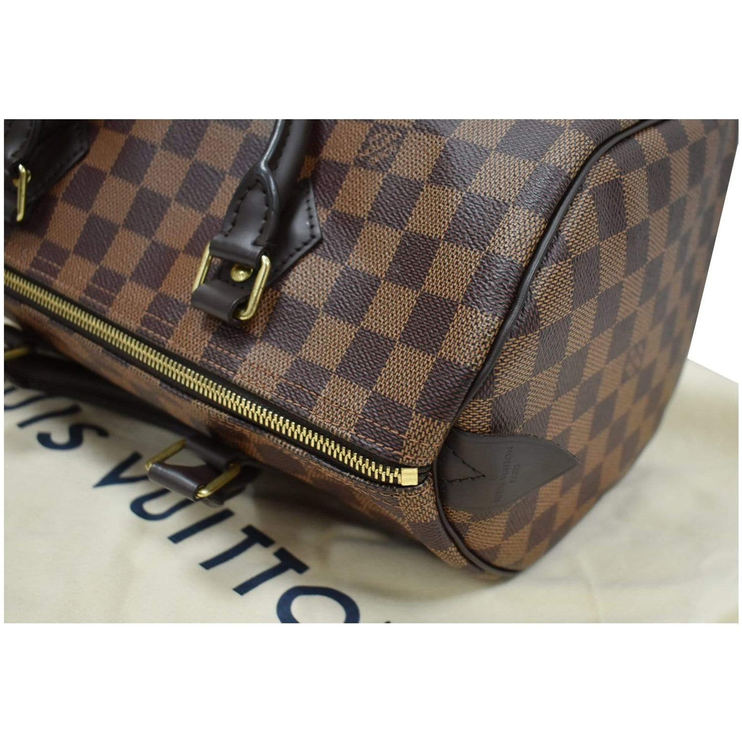 LOUIS VUITTON Speedy 30 Damier Ebene Shoulder Bag Brown
