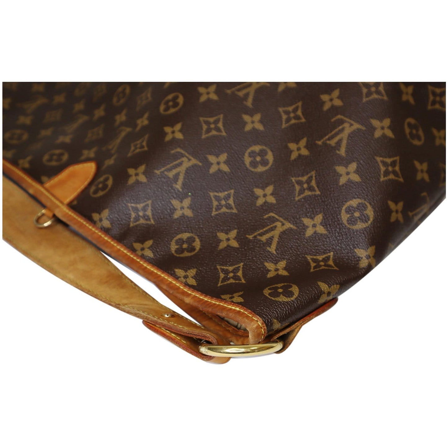 LOUIS VUITTON Delightful MM Monogram Canvas Shoulder Bag Brown