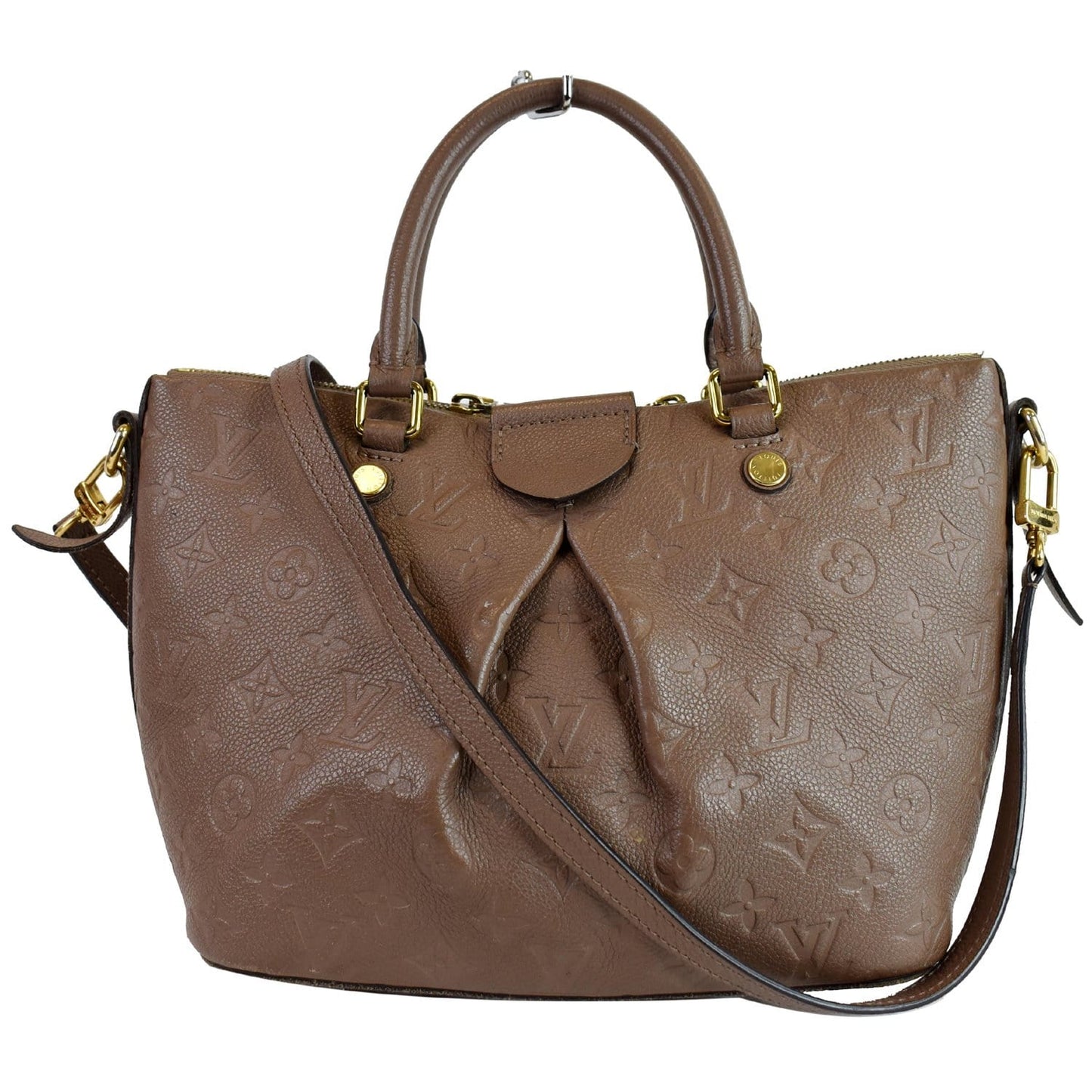 LOUIS VUITTON Mazarine PM Monogram Empreinte Shoulder Bag Taupe