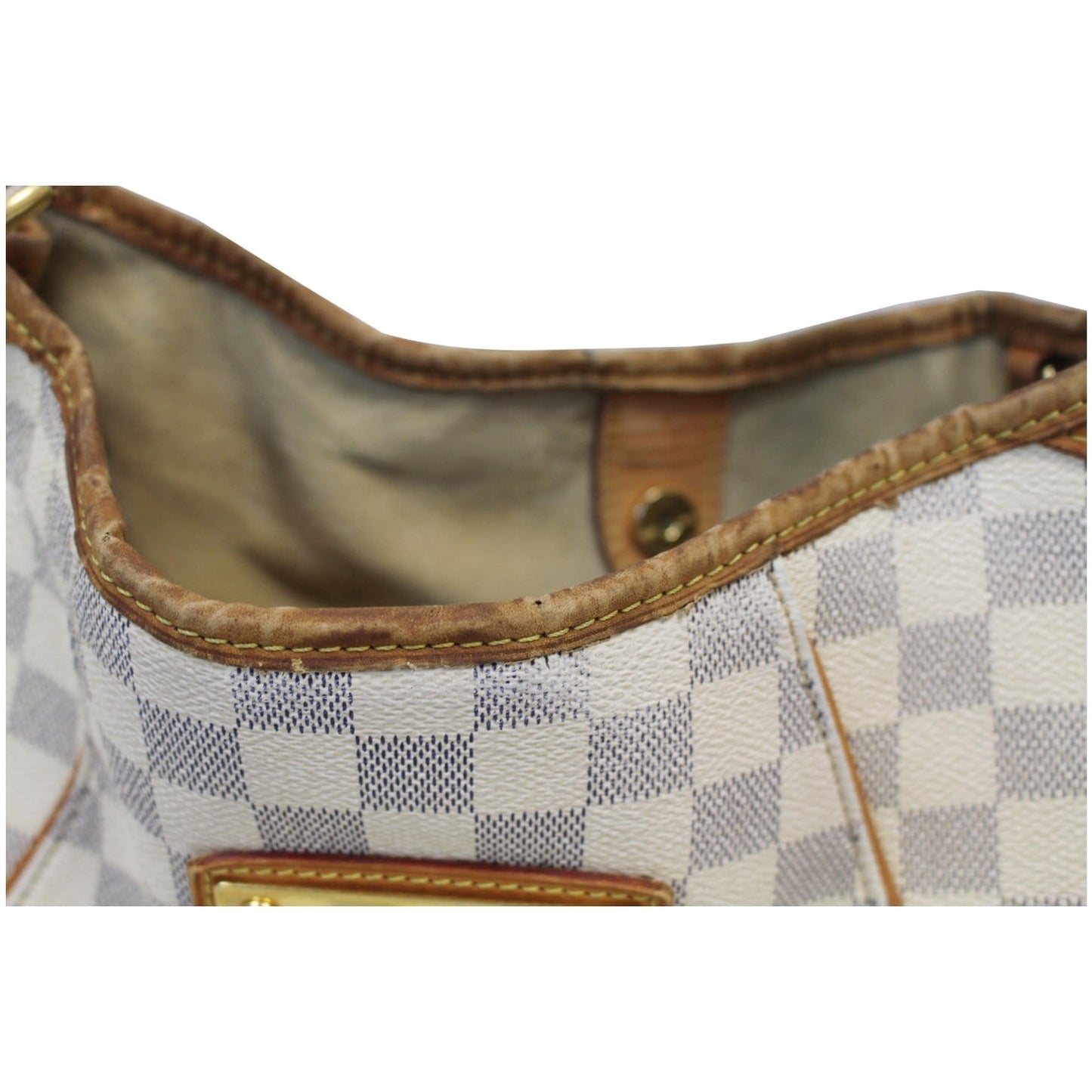 LOUIS VUITTON Galliera PM Damier Azur Shoulder Bag White