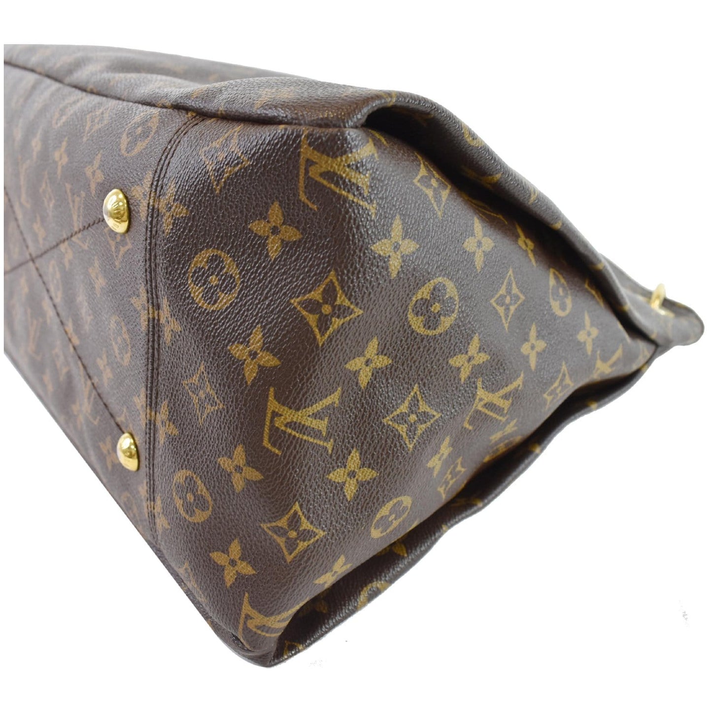 LOUIS VUITTON Artsy MM Monogram Canvas Shoulder Bag Brown