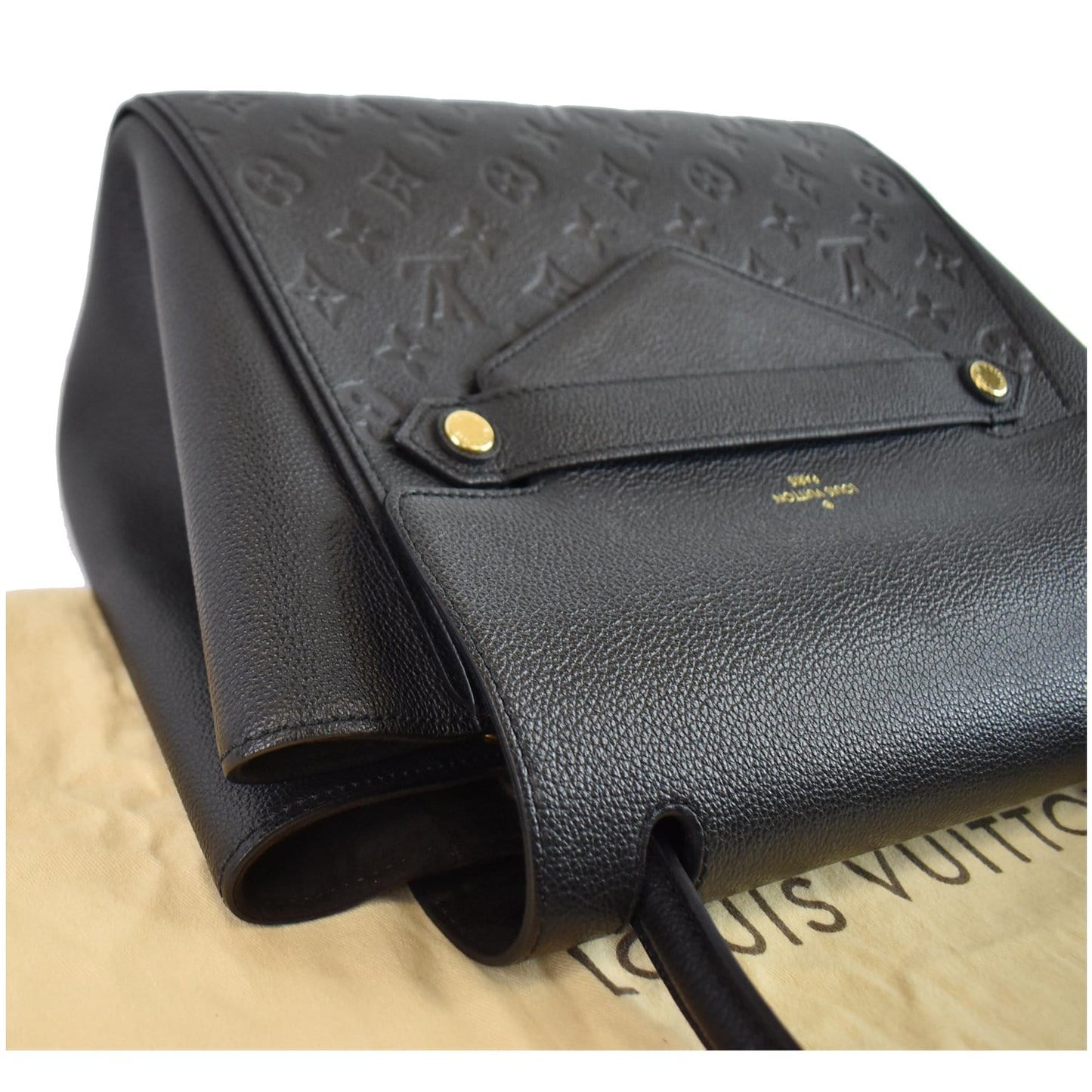 LOUIS VUITTON Trocadero Monogram Empreinte Leather Shoulder Bag Black