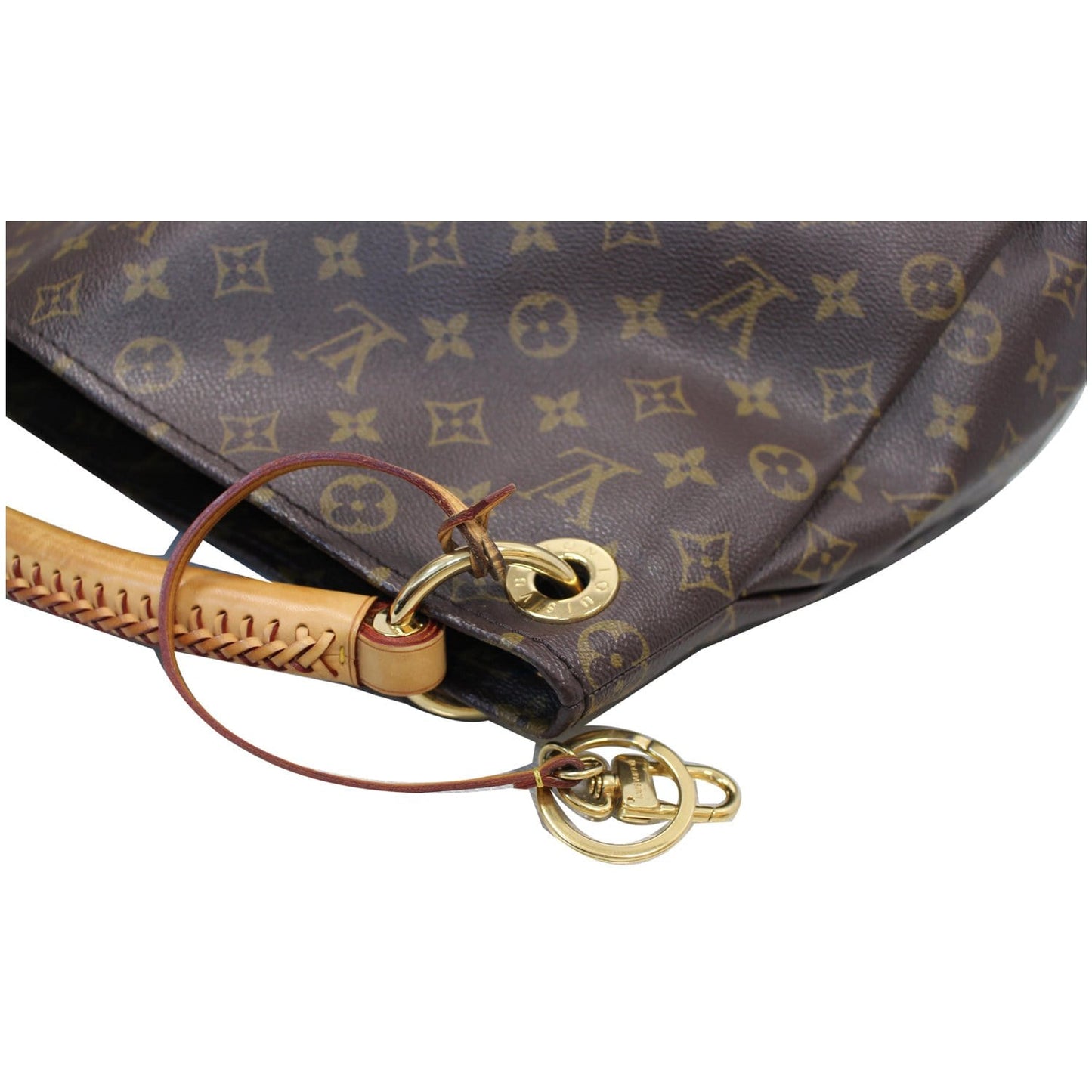 LOUIS VUITTON Artsy MM Monogram Canvas Shoulder Bag Brown