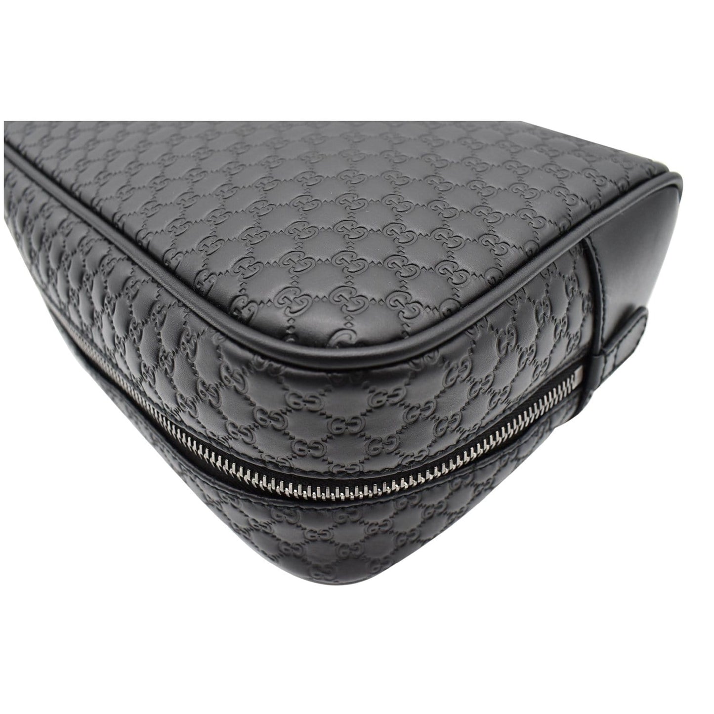 GUCCI GG Microguccissima Leather Toiletry Case Black 419775 - 10% OFF