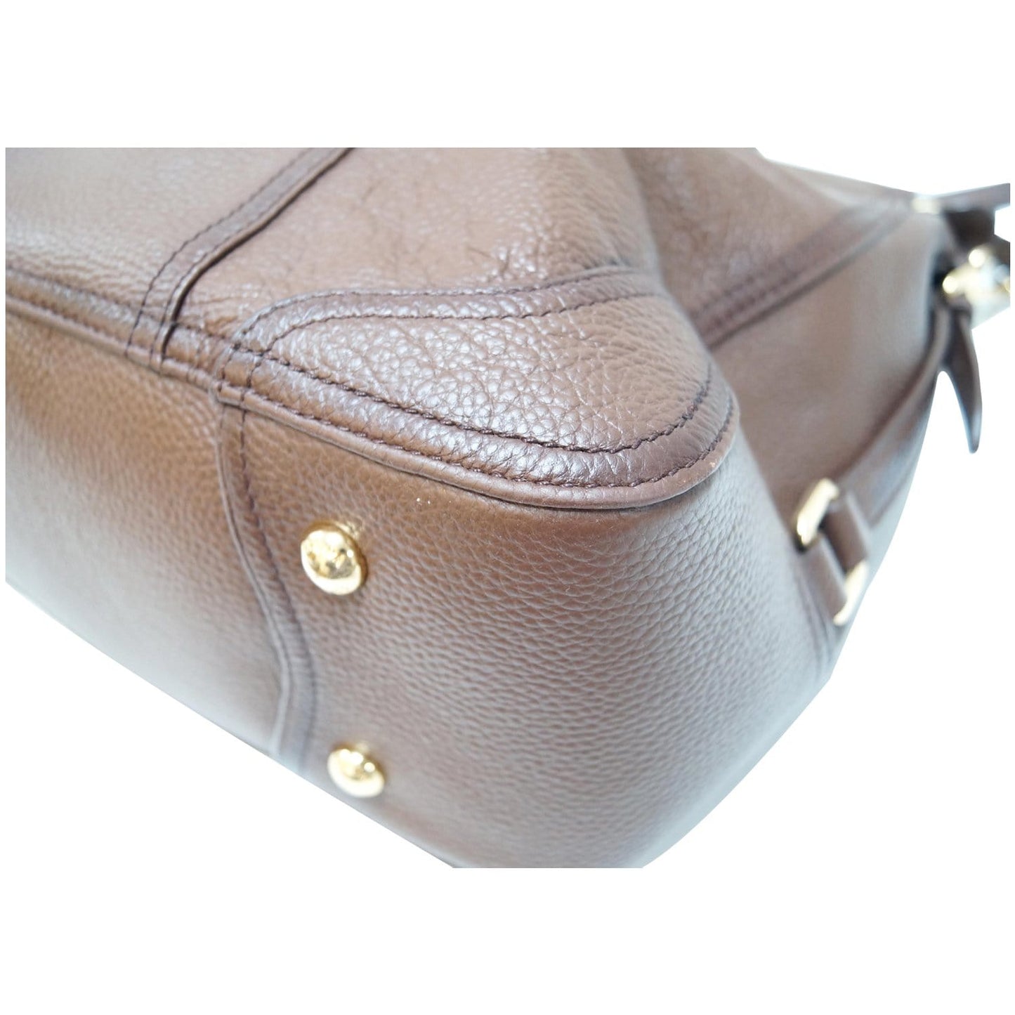 PRADA Cervo Antik Leather Tote Bag Brown