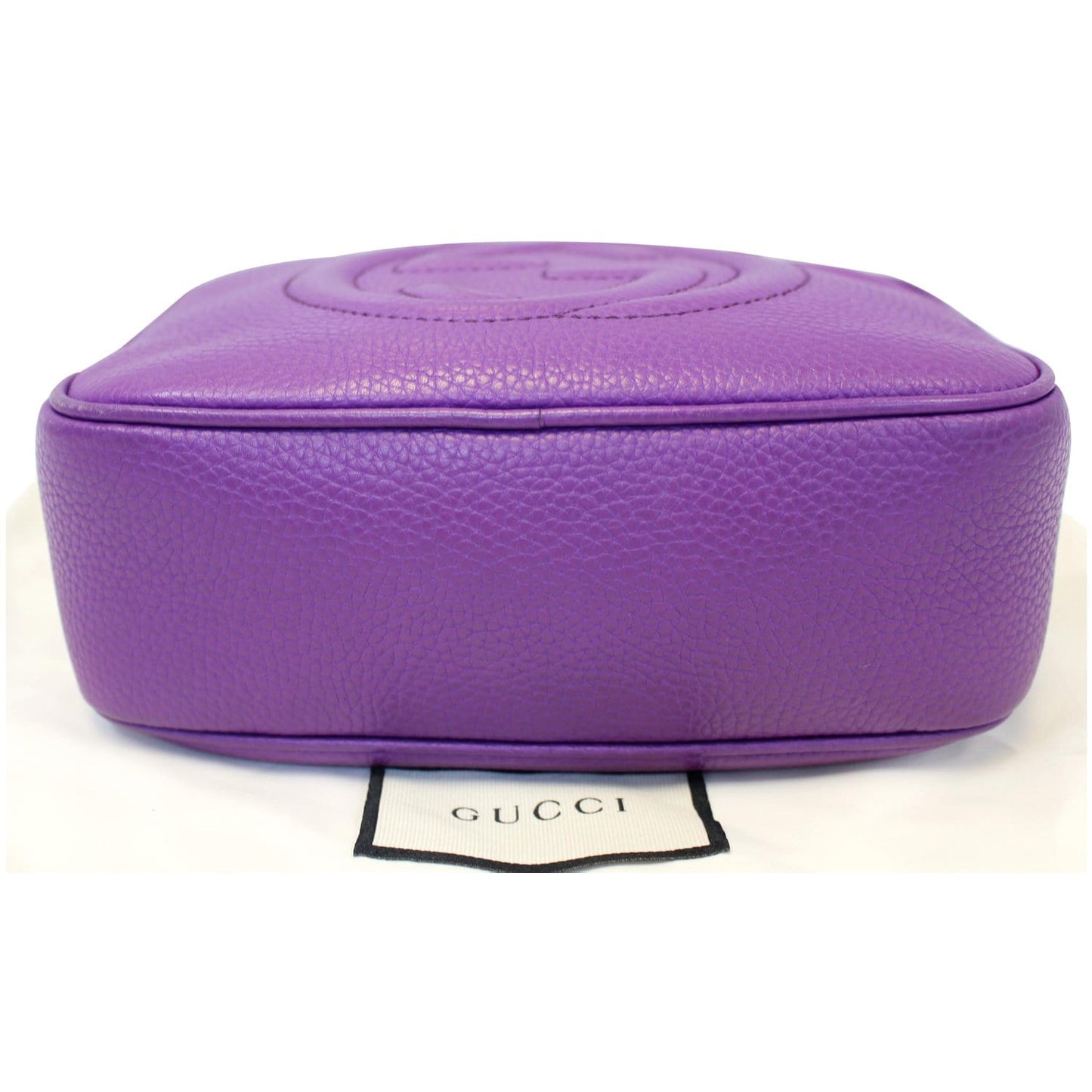 GUCCI Soho Disco Pebbled Leather Small Crossbody Bag 308364 Purple