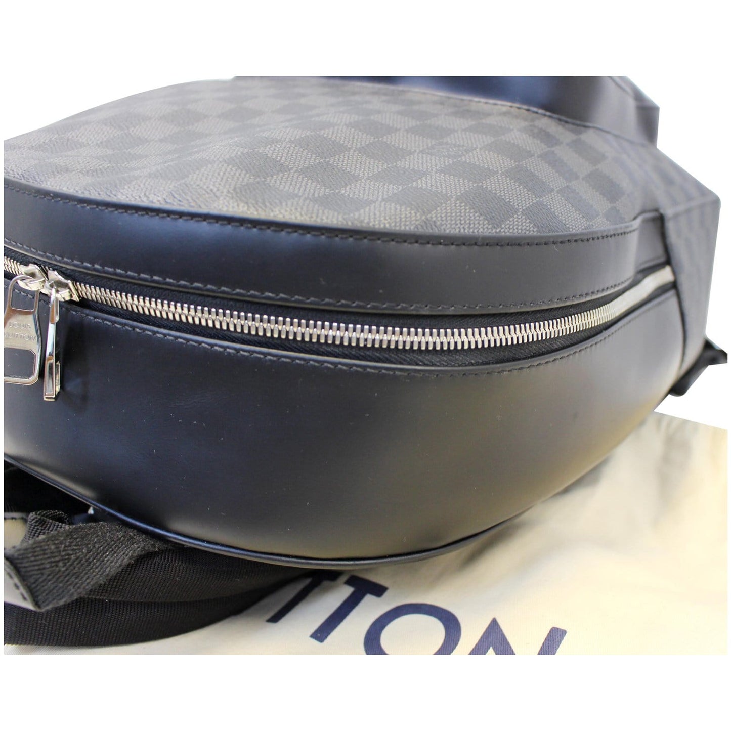 LOUIS VUITTON Josh Damier Graphite Backpack Bag Black