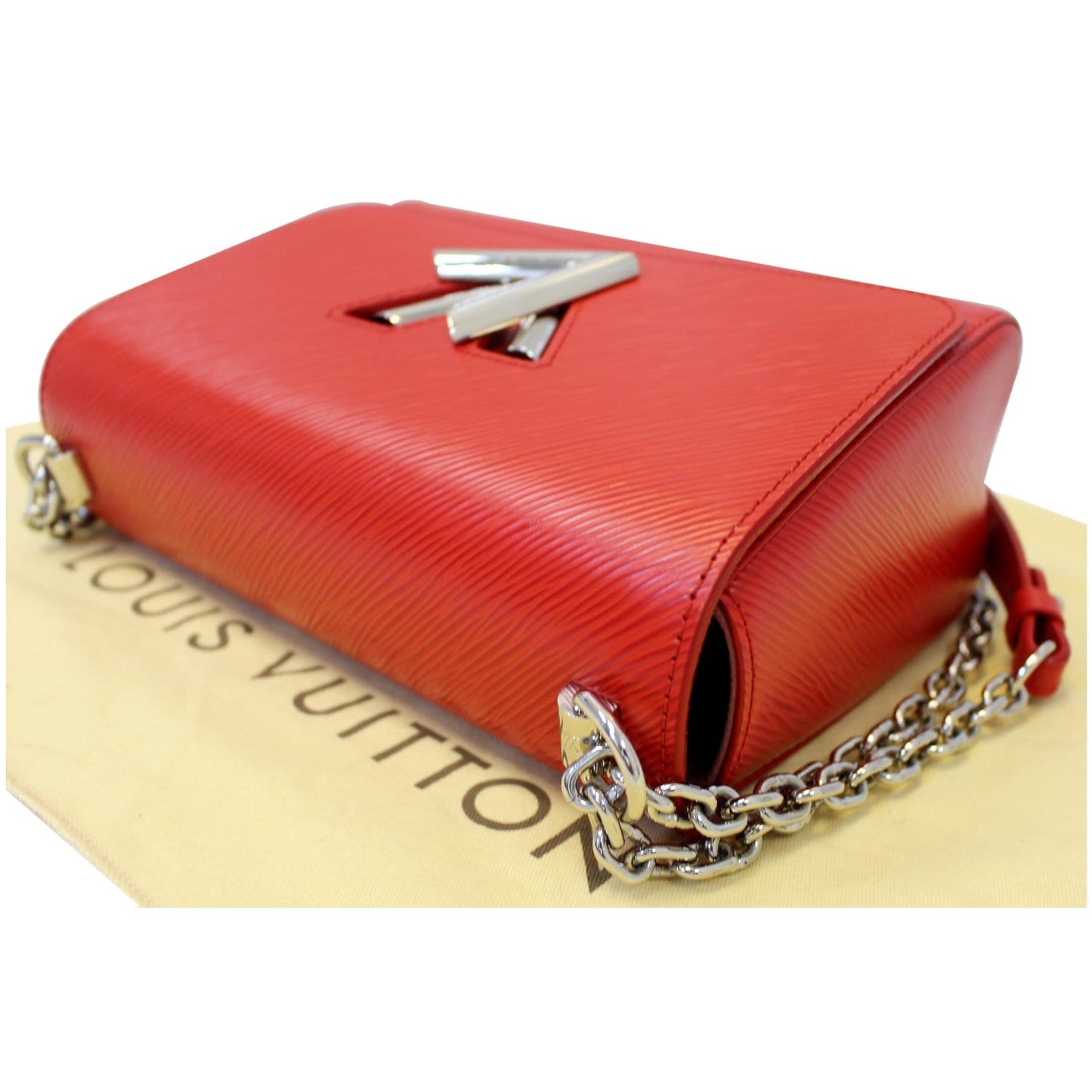 LOUIS VUITTON Twist MM Epi Leather Shoulder Bag Red