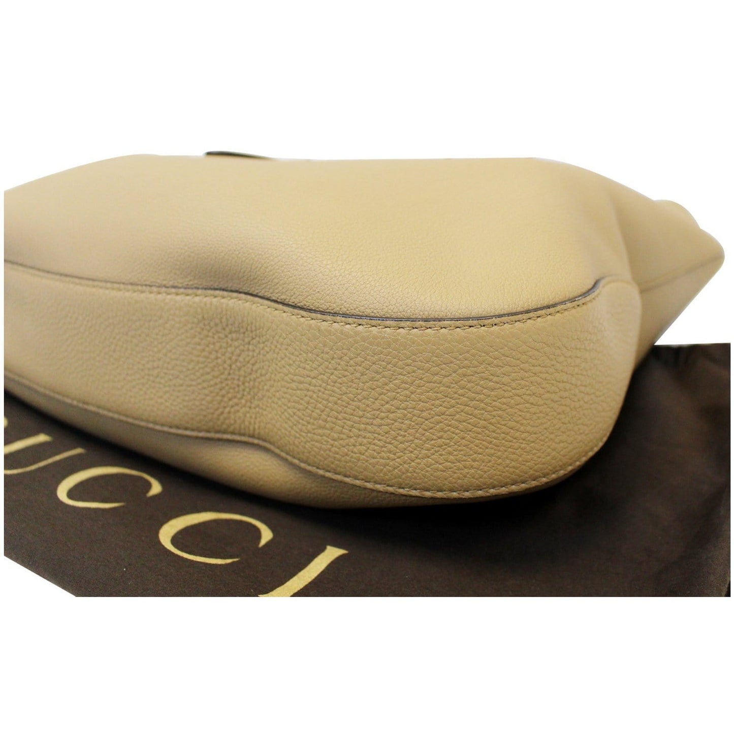 GUCCI Jackie Soft Leather Hobo Bag 362968 Beige - Last call
