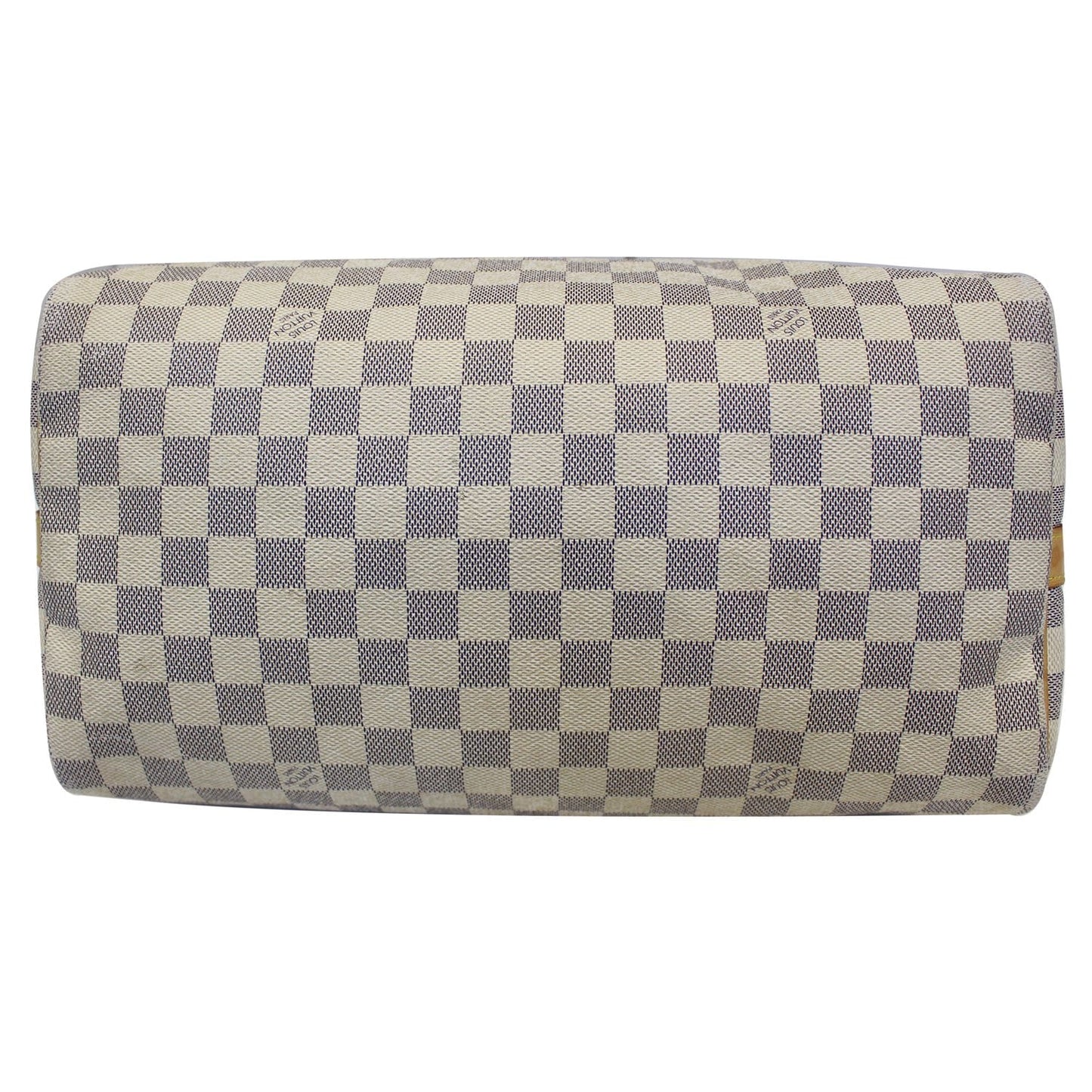 Louis Vuitton Speedy 35 Bandouliere Damier Azur Shoulder Bag White