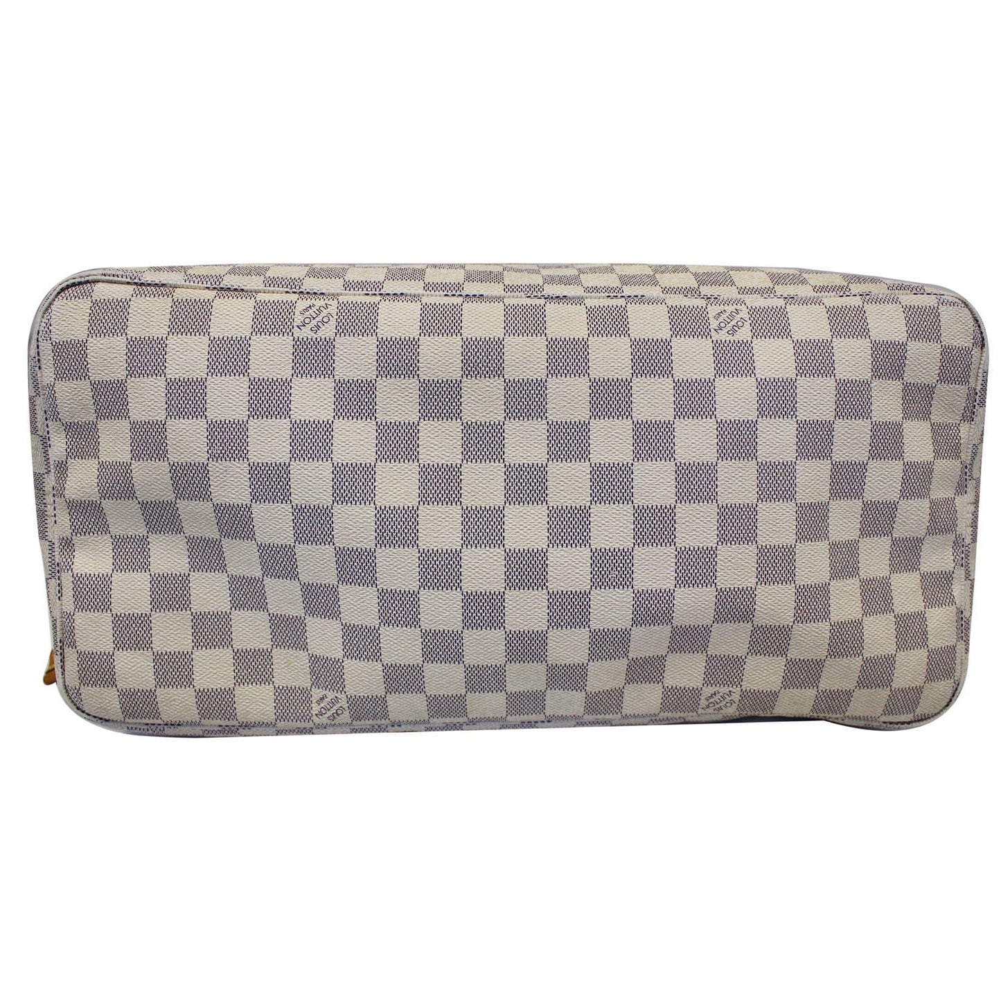 LOUIS VUITTON Neverfull GM Damier Azur Tote Shoulder Bag White