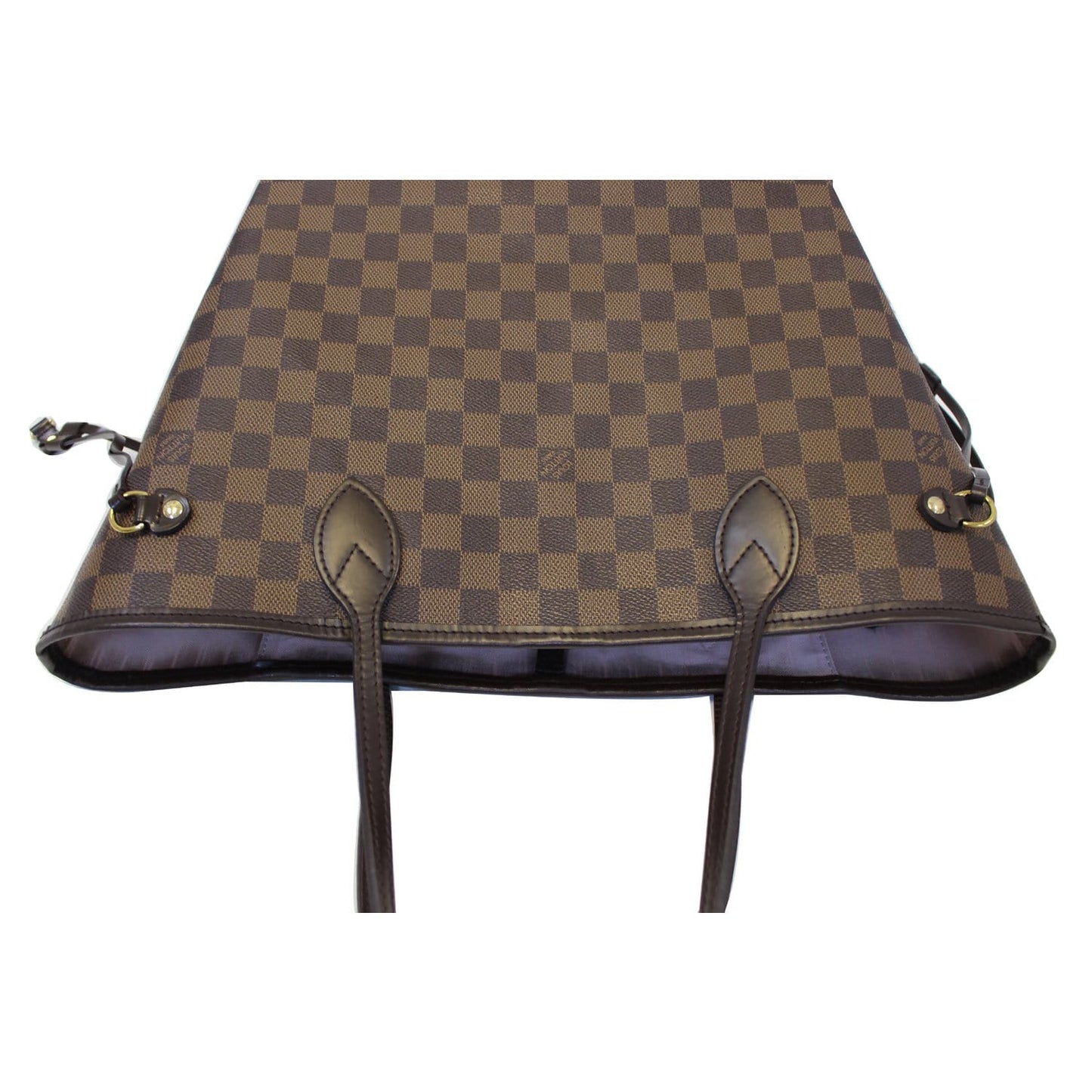 LOUIS VUITTON Neverfull MM Damier Ebene Tote Shoulder Bag Brown