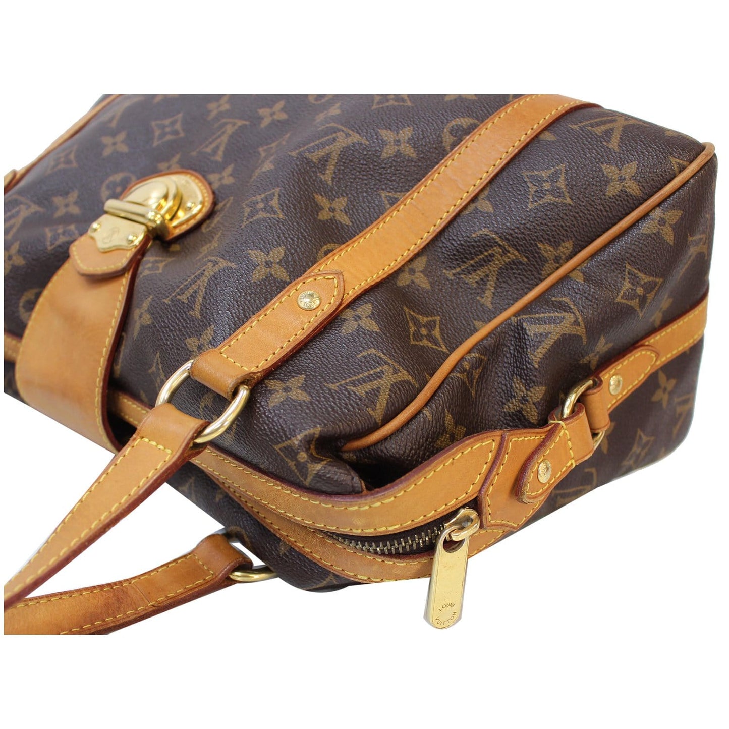 LOUIS VUITTON Stresa PM Monogram Canvas Shoulder Bag Brown