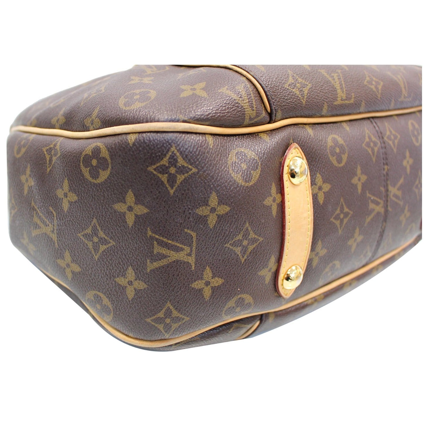 LOUIS VUITTON Galliera PM Monogram Canvas Shoulder Tote Bag Brown