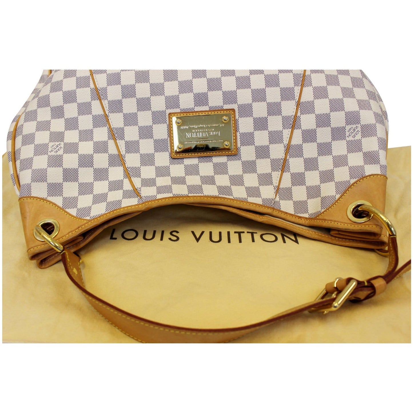 LOUIS VUITTON Galliera GM Damier Azur Shoulder Bag White