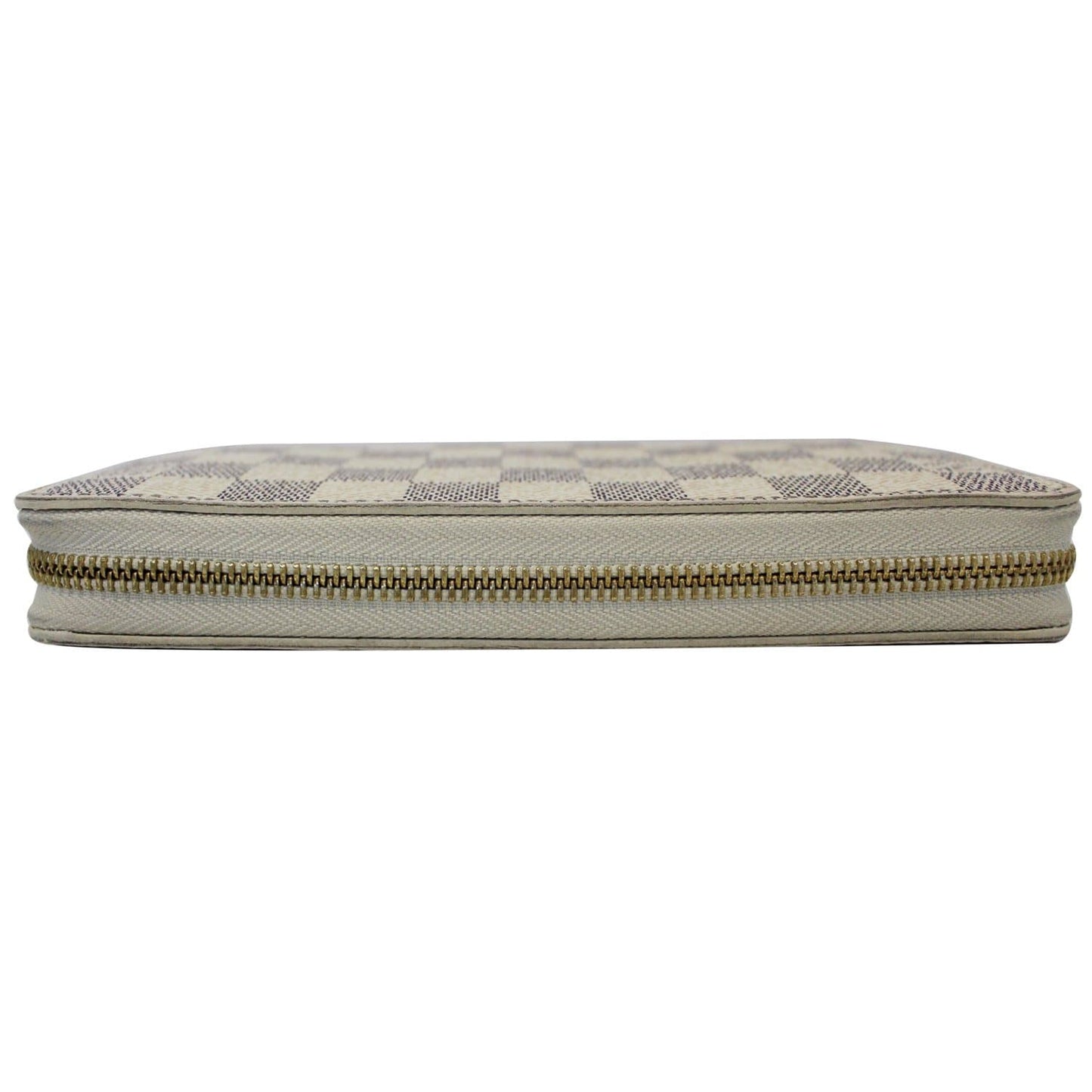 LOUIS VUITTON Zippy Damier Azur Long Wallet White