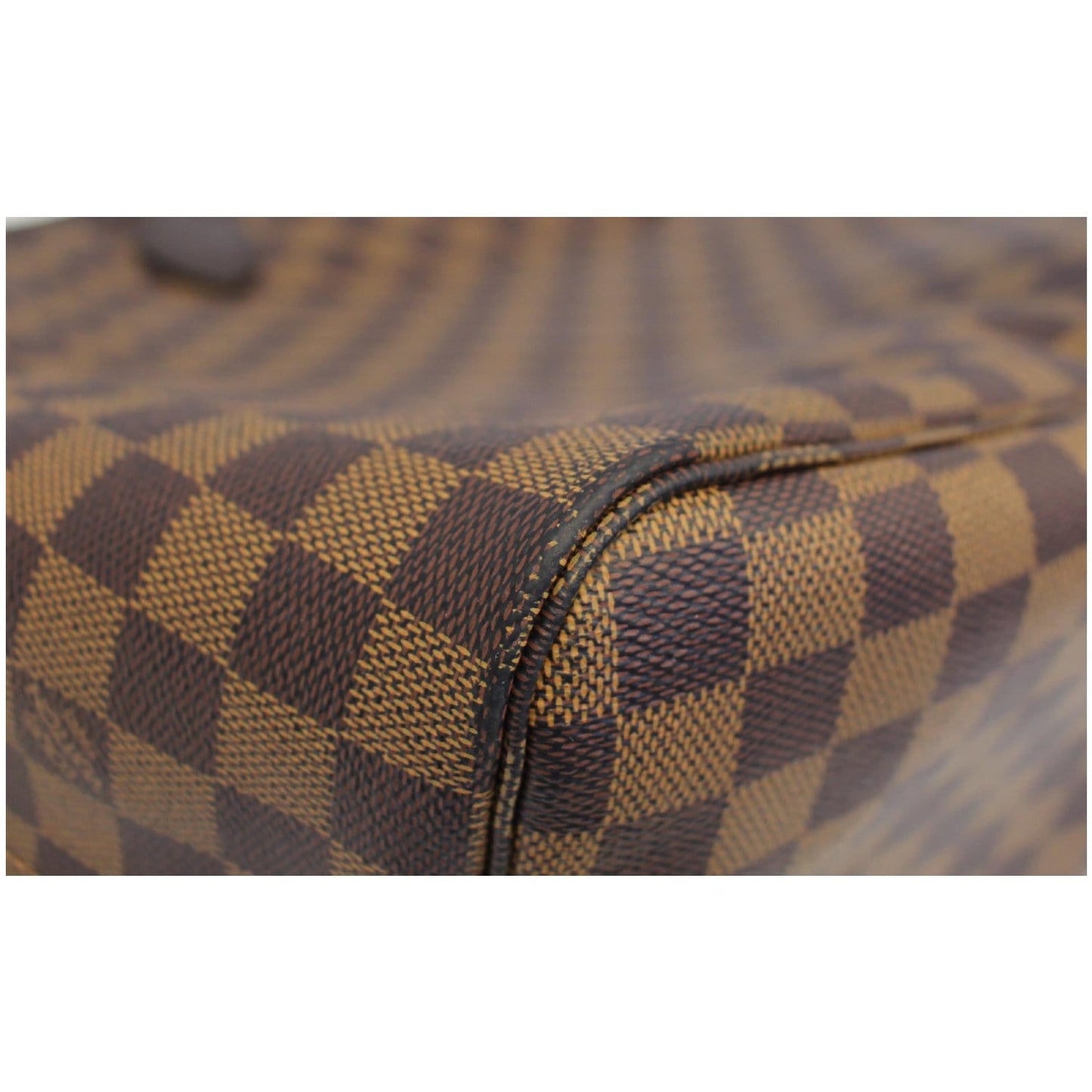 LOUIS VUITTON Neverfull GM Damier Ebene Tote Shoulder Bag Brown