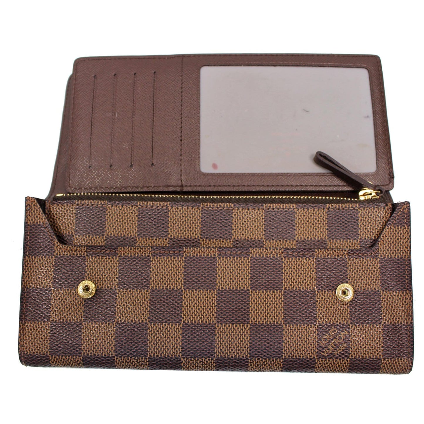 LOUIS VUITTON Modulable Damier Ebene Portefeuille Long Wallet Brown