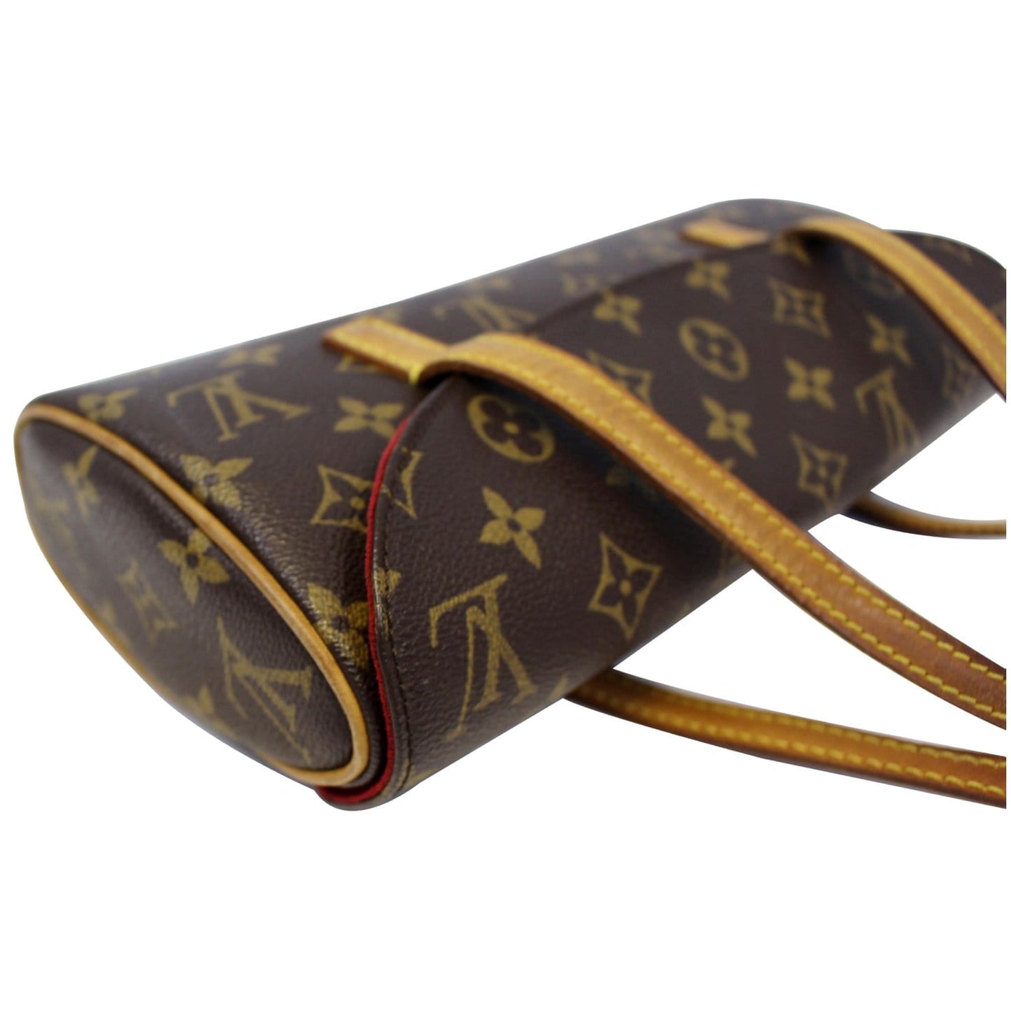 LOUIS VUITTON  Sonatine Monogram Canvas Satchel Bag Brown