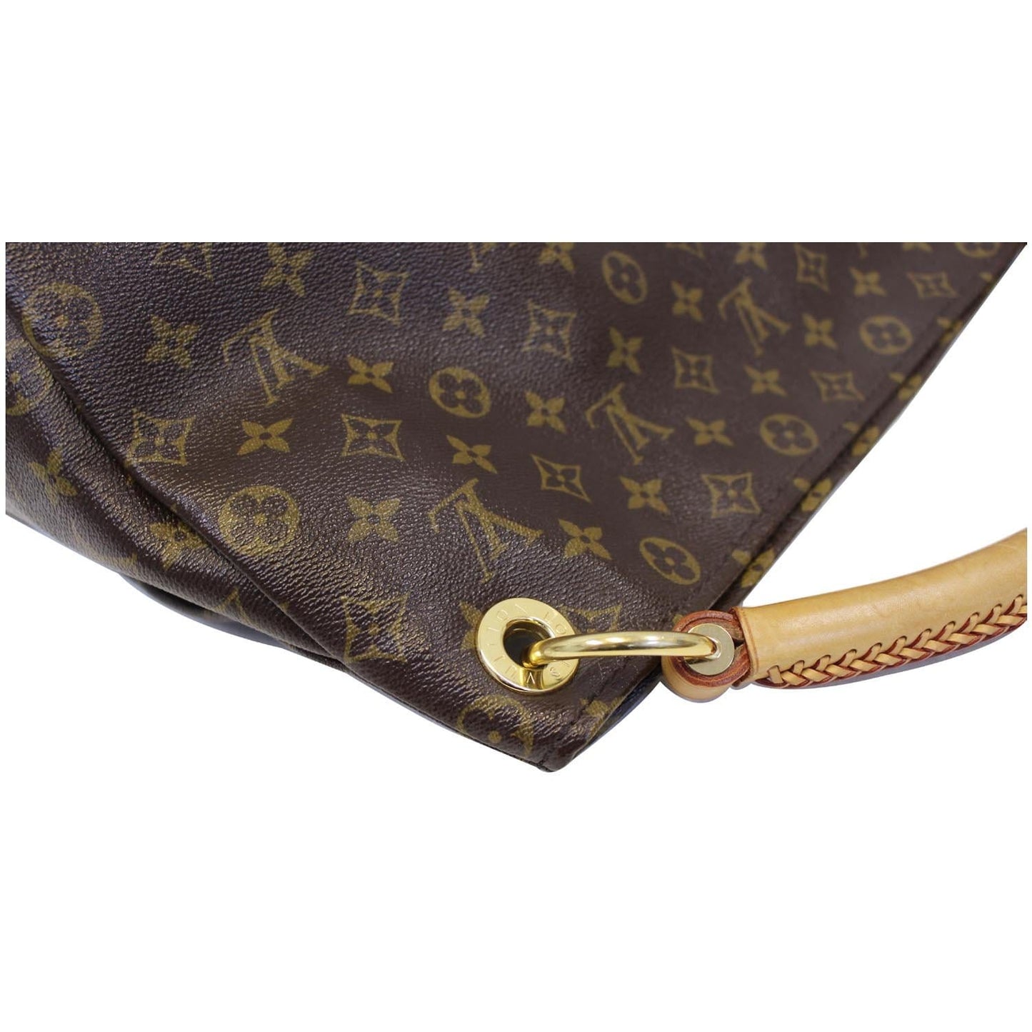 LOUIS VUITTON Artsy MM Monogram Canvas Hobo Shoulder Bag Brown
