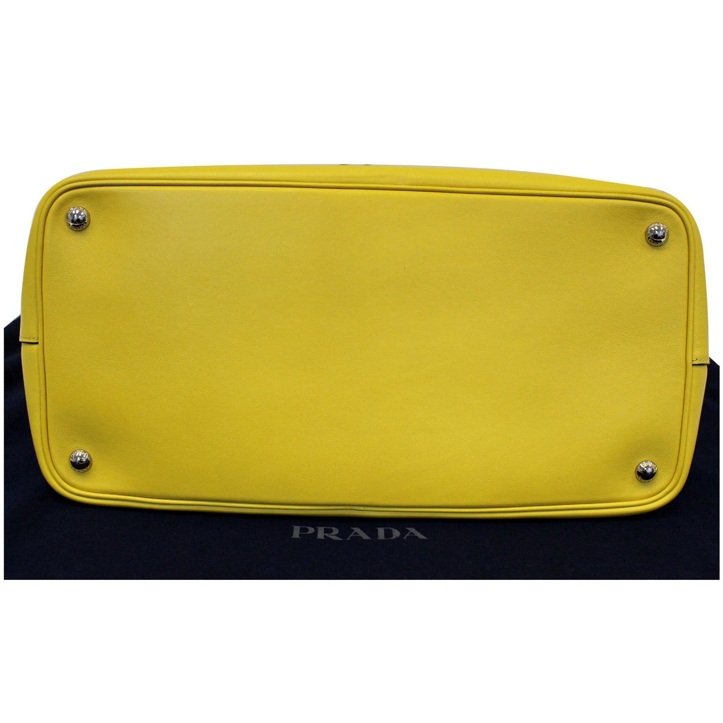 PRADA City Calf Buckle Tote Bag Yellow - Last Call