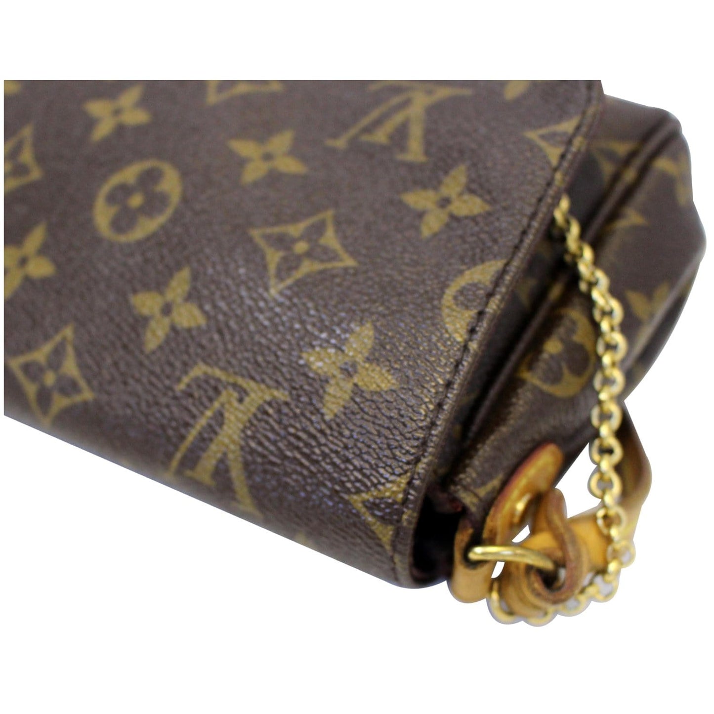 LOUIS VUITTON Favorite MM Monogram Canvas Crossbody Bag Brown