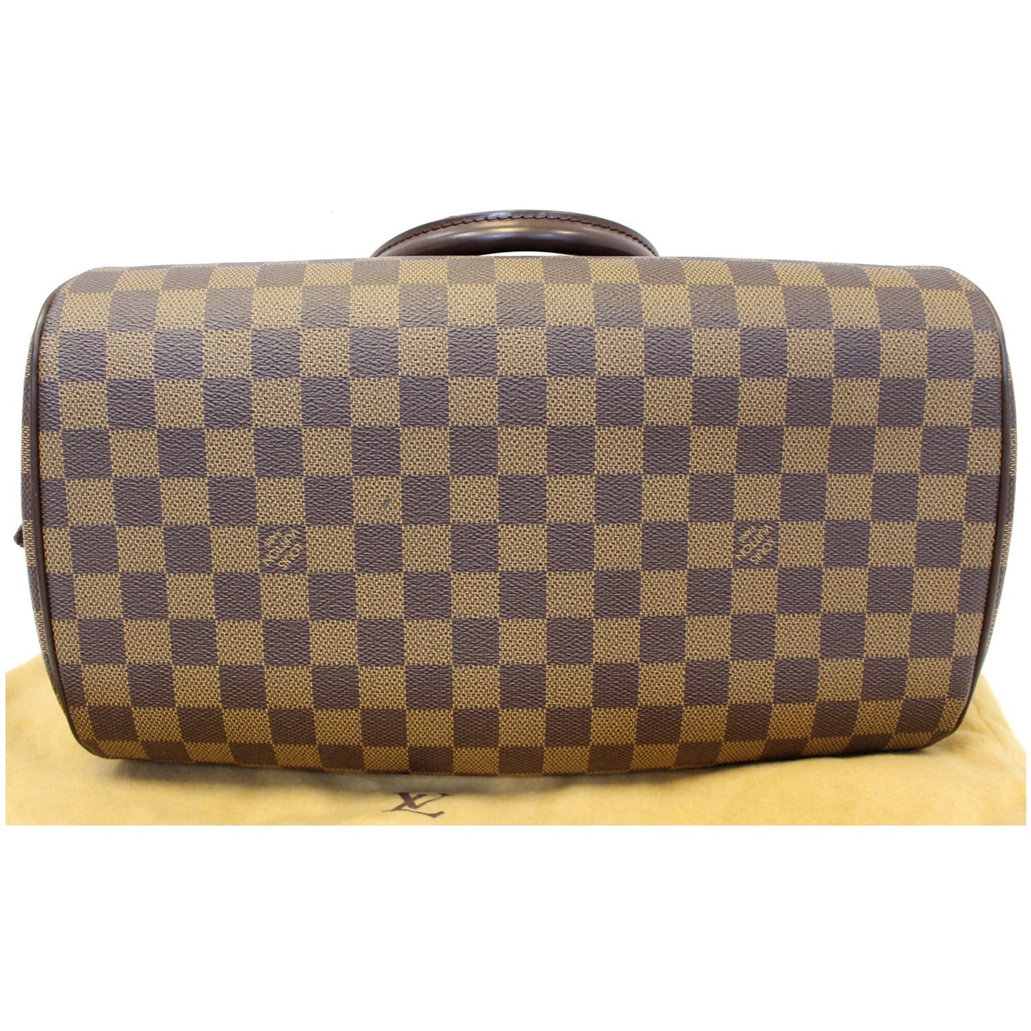 LOUIS VUITTON Ribera MM Damier Ebene Satchel Bag Brown