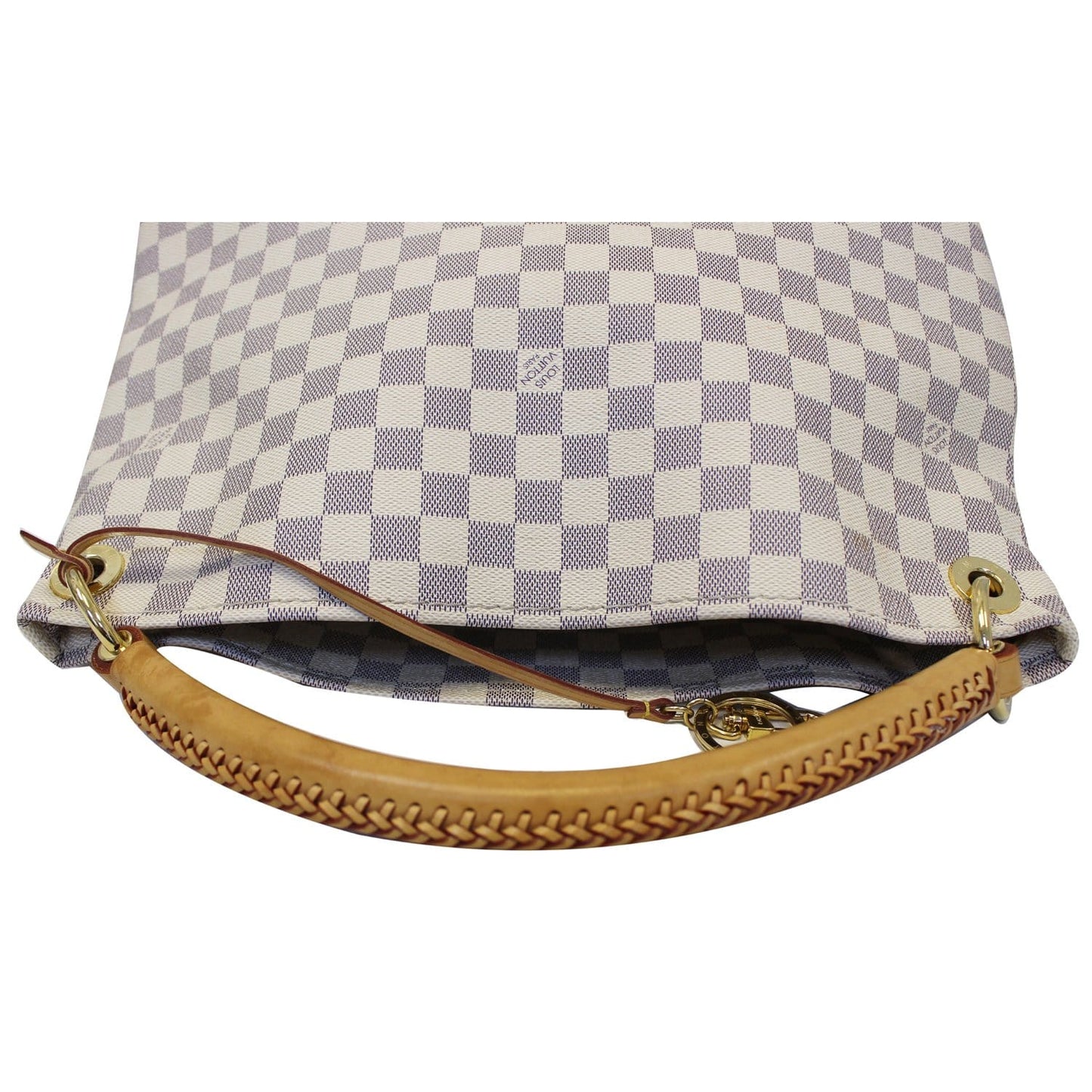LOUIS VUITTON Artsy MM Damier Azur Shoulder Bag White