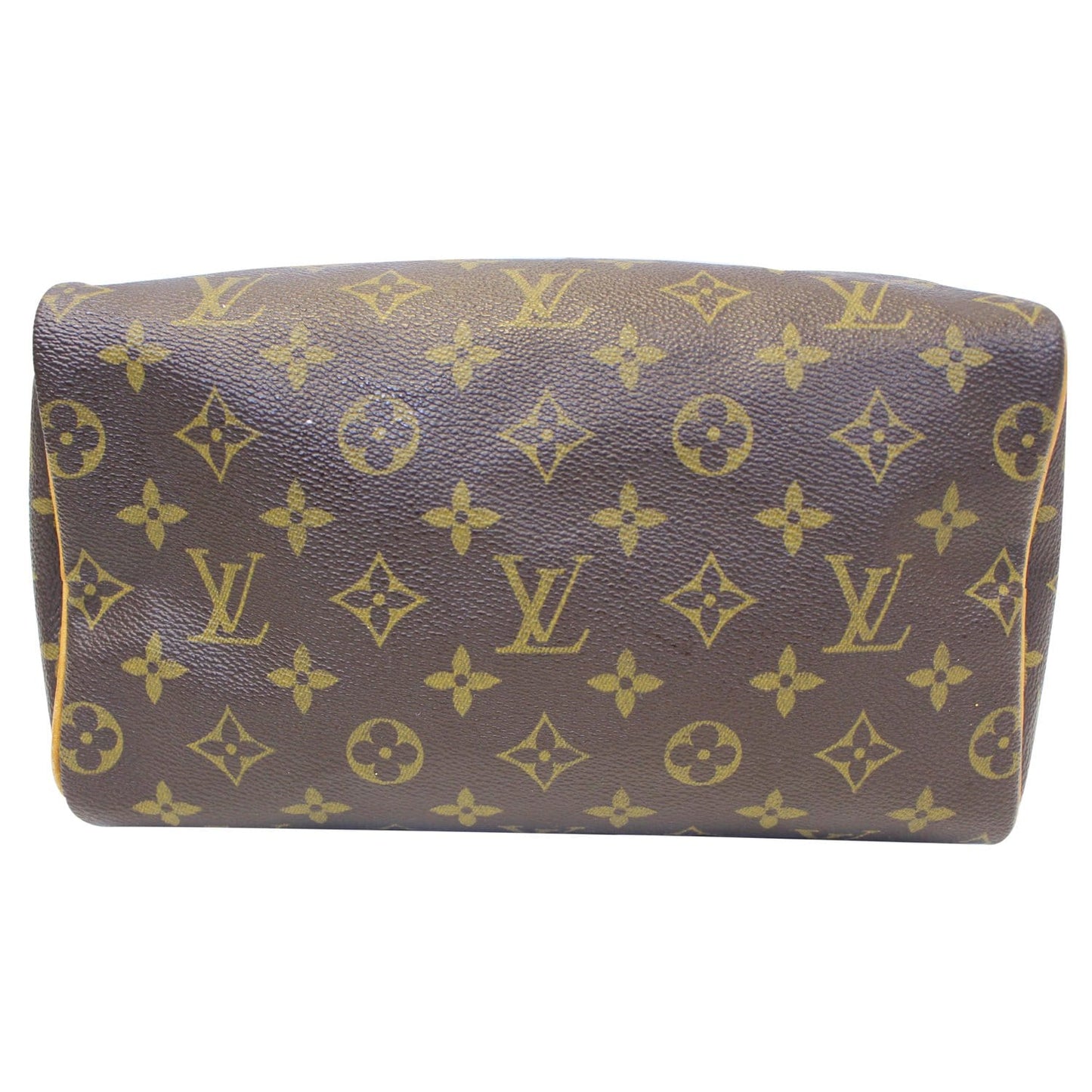LOUIS VUITTON Speedy 25 Monogram Canvas Satchel Bag Brown